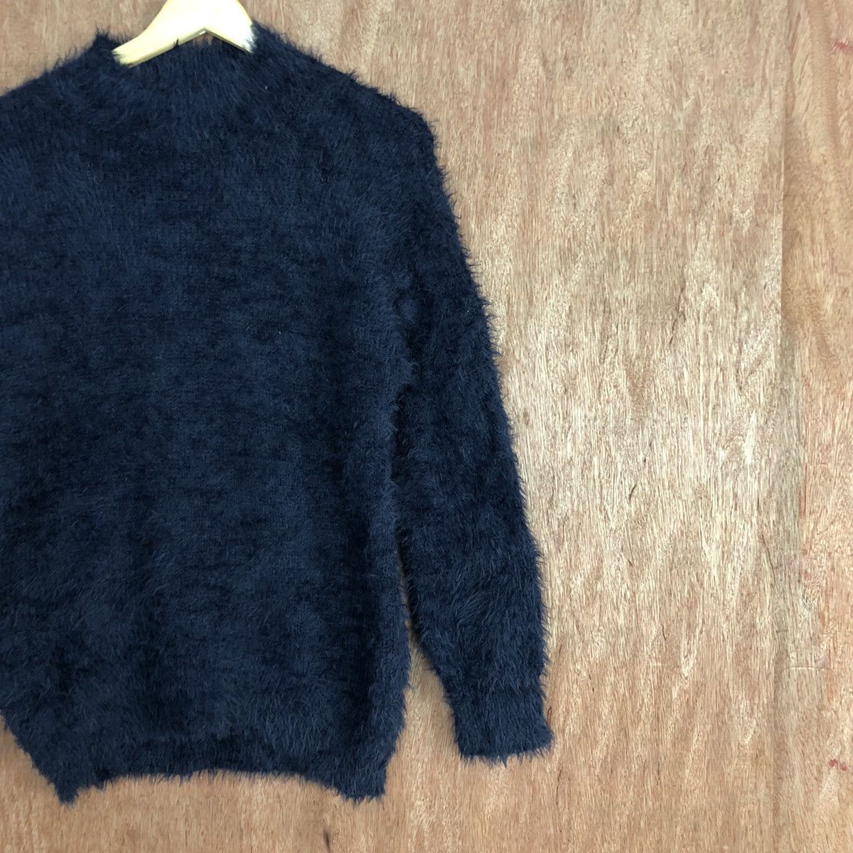 Homespun Knitwear GU Japan Dark Blue Mohair Knitwear sweater #0457 Size US M / EU 48-50 / 2 - 5 Thumbnail