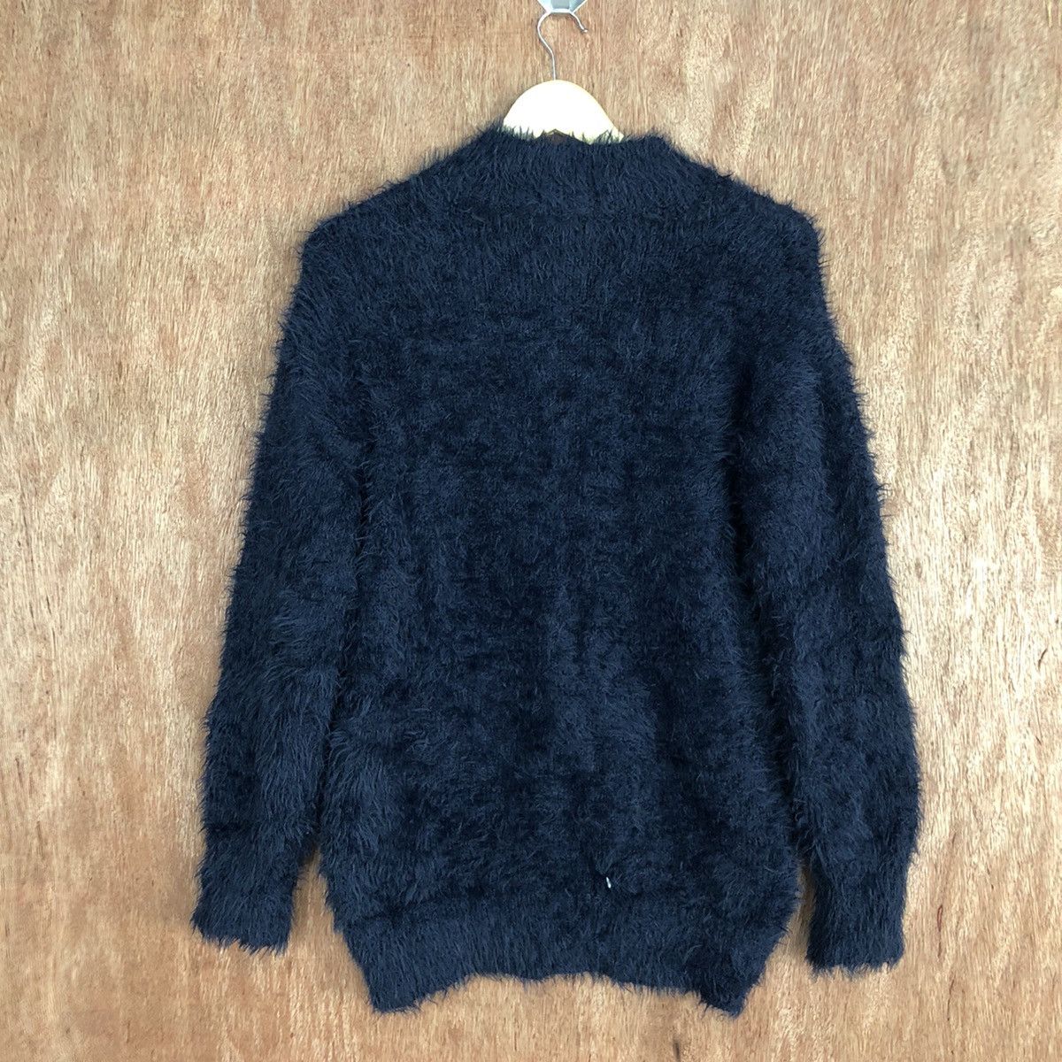 Homespun Knitwear GU Japan Dark Blue Mohair Knitwear sweater #0457 Size US M / EU 48-50 / 2 - 13 Thumbnail