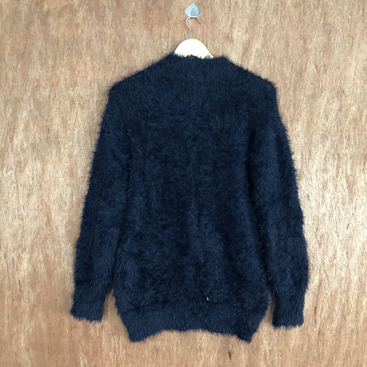 Homespun Knitwear GU Japan Dark Blue Mohair Knitwear sweater #0457 Size US M / EU 48-50 / 2 - 11 Thumbnail