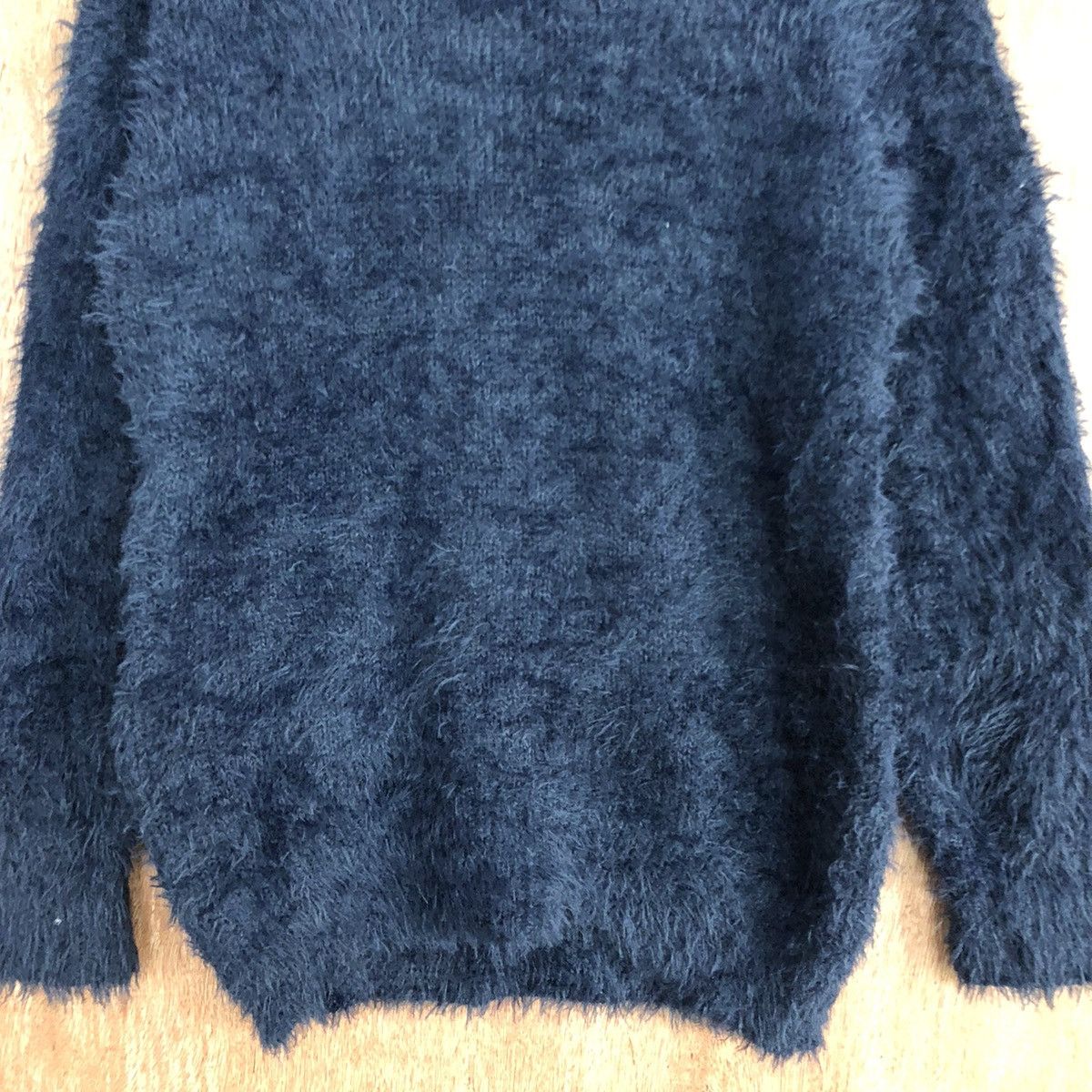 Homespun Knitwear GU Japan Dark Blue Mohair Knitwear sweater #0457 Size US M / EU 48-50 / 2 - 8 Thumbnail
