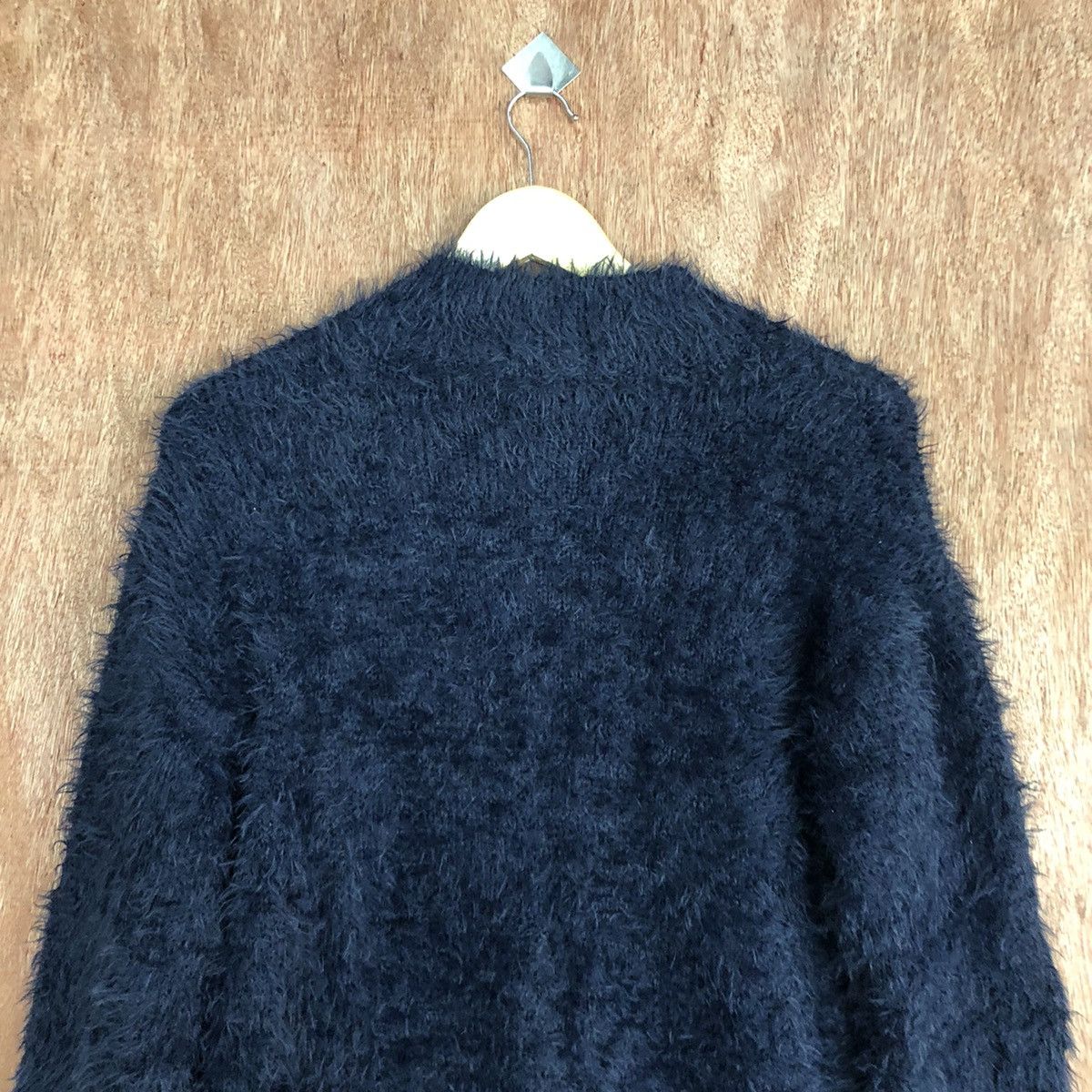 Homespun Knitwear GU Japan Dark Blue Mohair Knitwear sweater #0457 Size US M / EU 48-50 / 2 - 12 Thumbnail