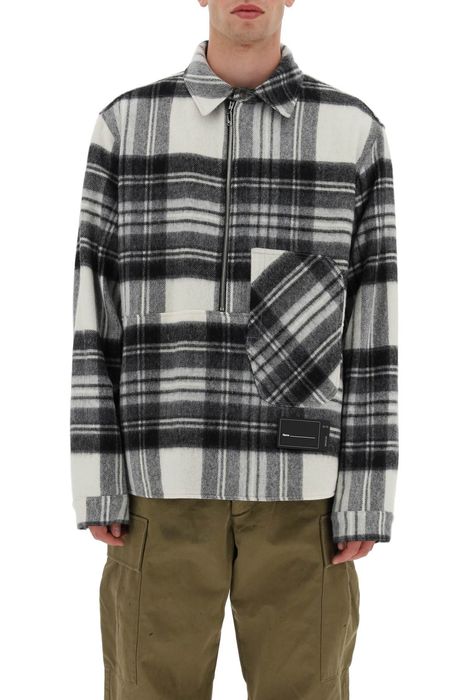 WE11DONE We11done wd check anorak wool shirt | Grailed