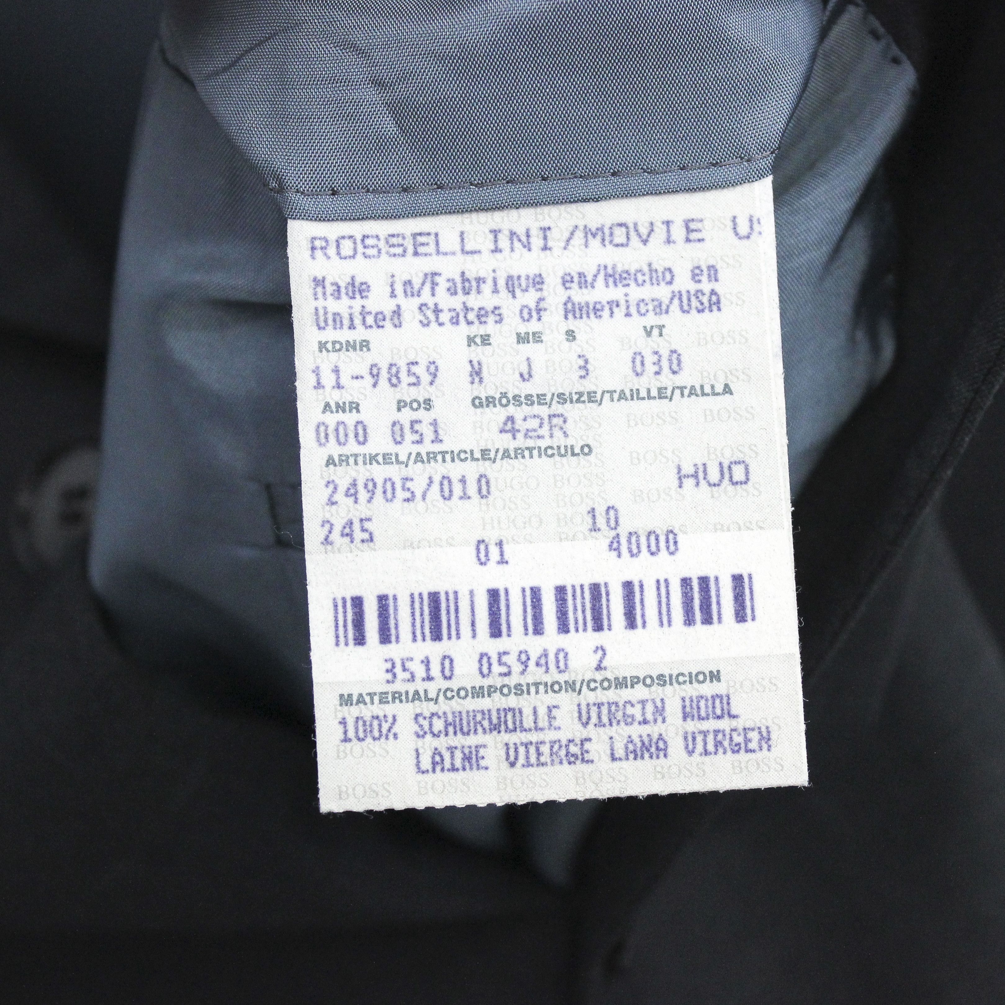 Hugo Boss Rossellini/Movie Wool Mens Blazer UK 42 Suit Jacket EU 52 Size 42R - 6 Thumbnail
