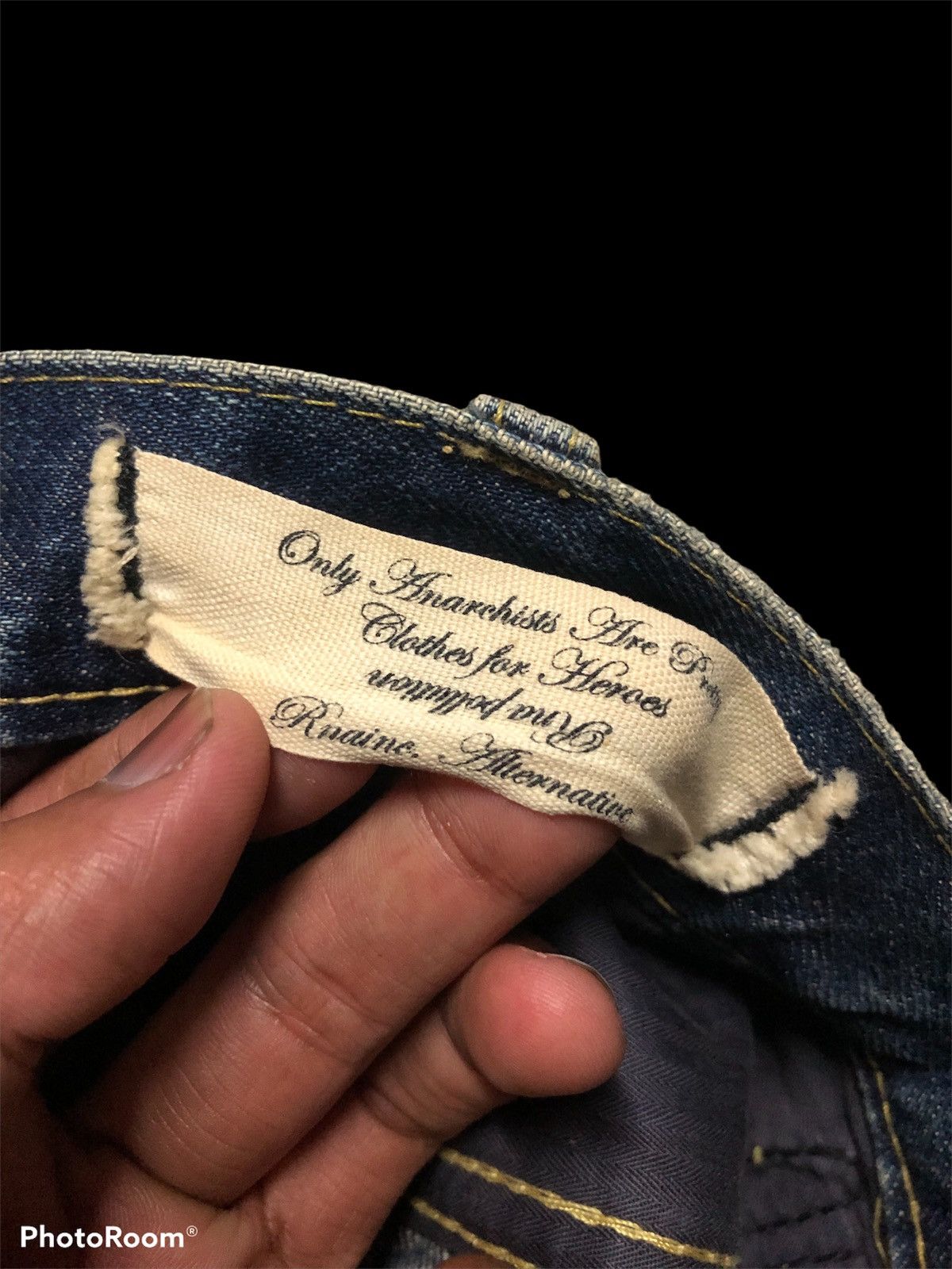 Japanese Brand SLIM FIT⚡️⚡️RNA INC BLEACH DISTRESSED DENIM Size US 31 - 7 Thumbnail