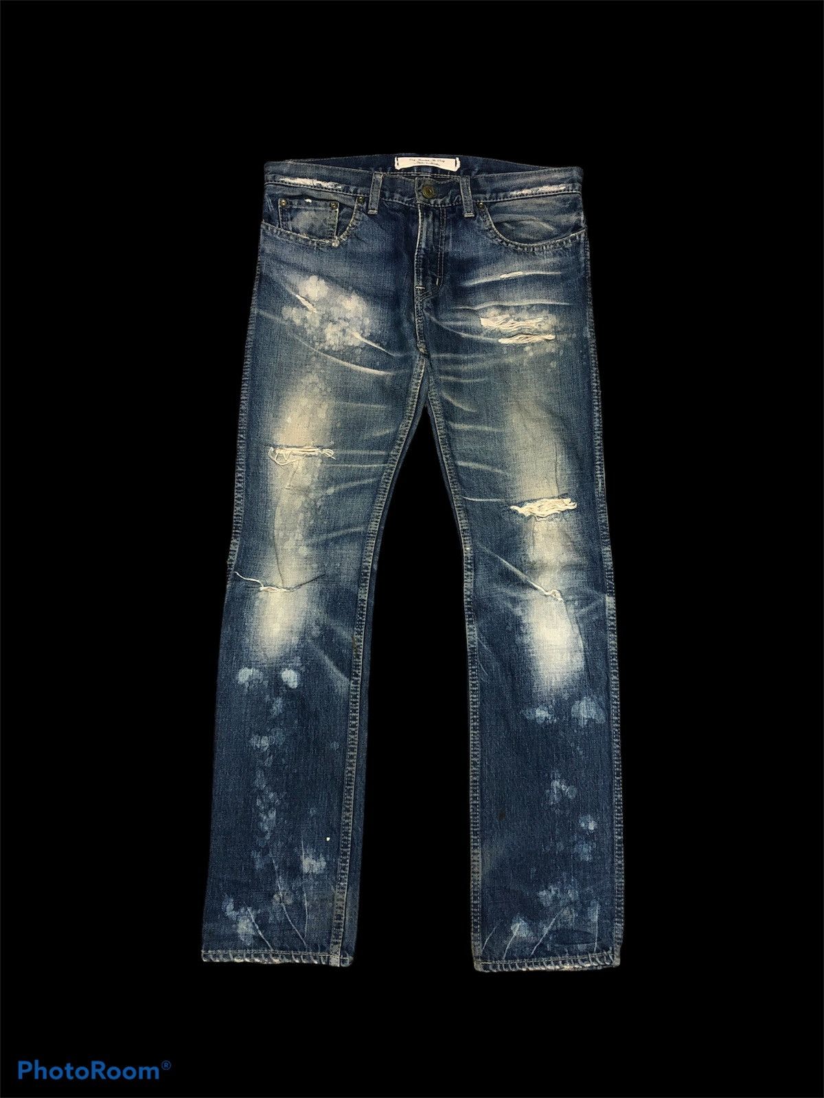 Japanese Brand SLIM FIT⚡️⚡️RNA INC BLEACH DISTRESSED DENIM Size US 31 - 1 Thumbnail