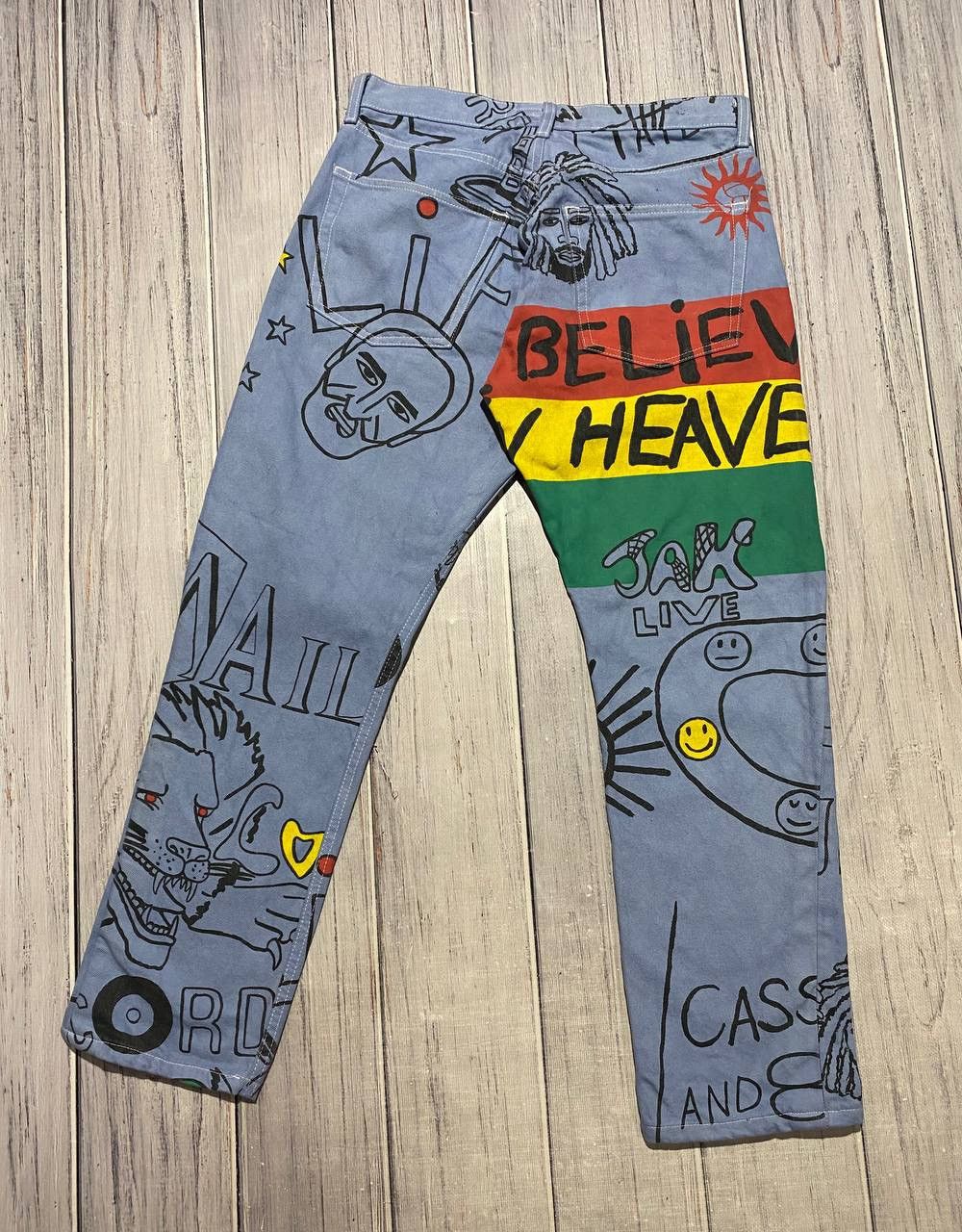 Comme des Garcons Comme Des Garcons x Junya Watanabe Bob Marley Pants Jamaica Size US 30 / EU 46 - 2 Thumbnail
