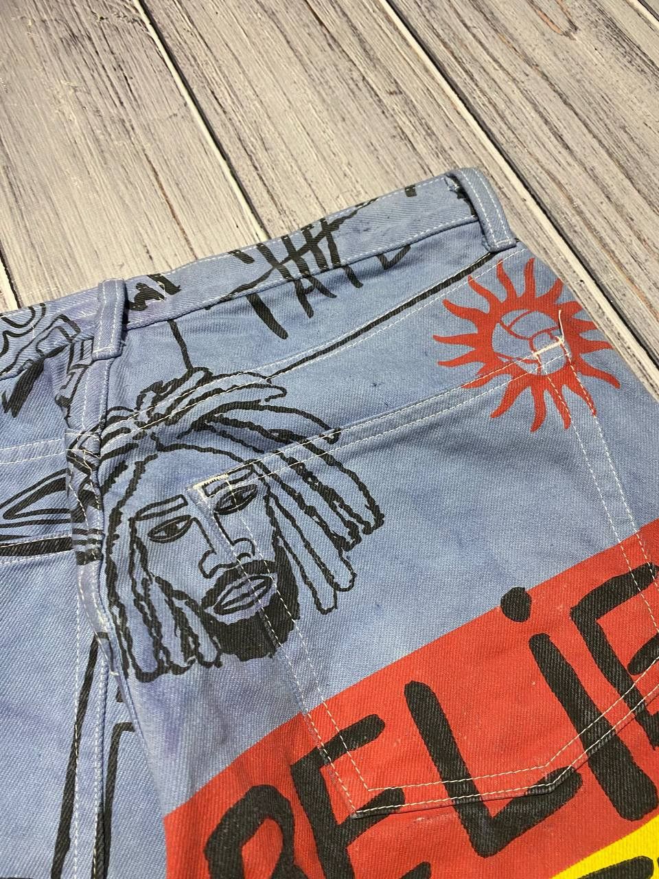 Comme des Garcons Comme Des Garcons x Junya Watanabe Bob Marley Pants Jamaica Size US 30 / EU 46 - 8 Thumbnail
