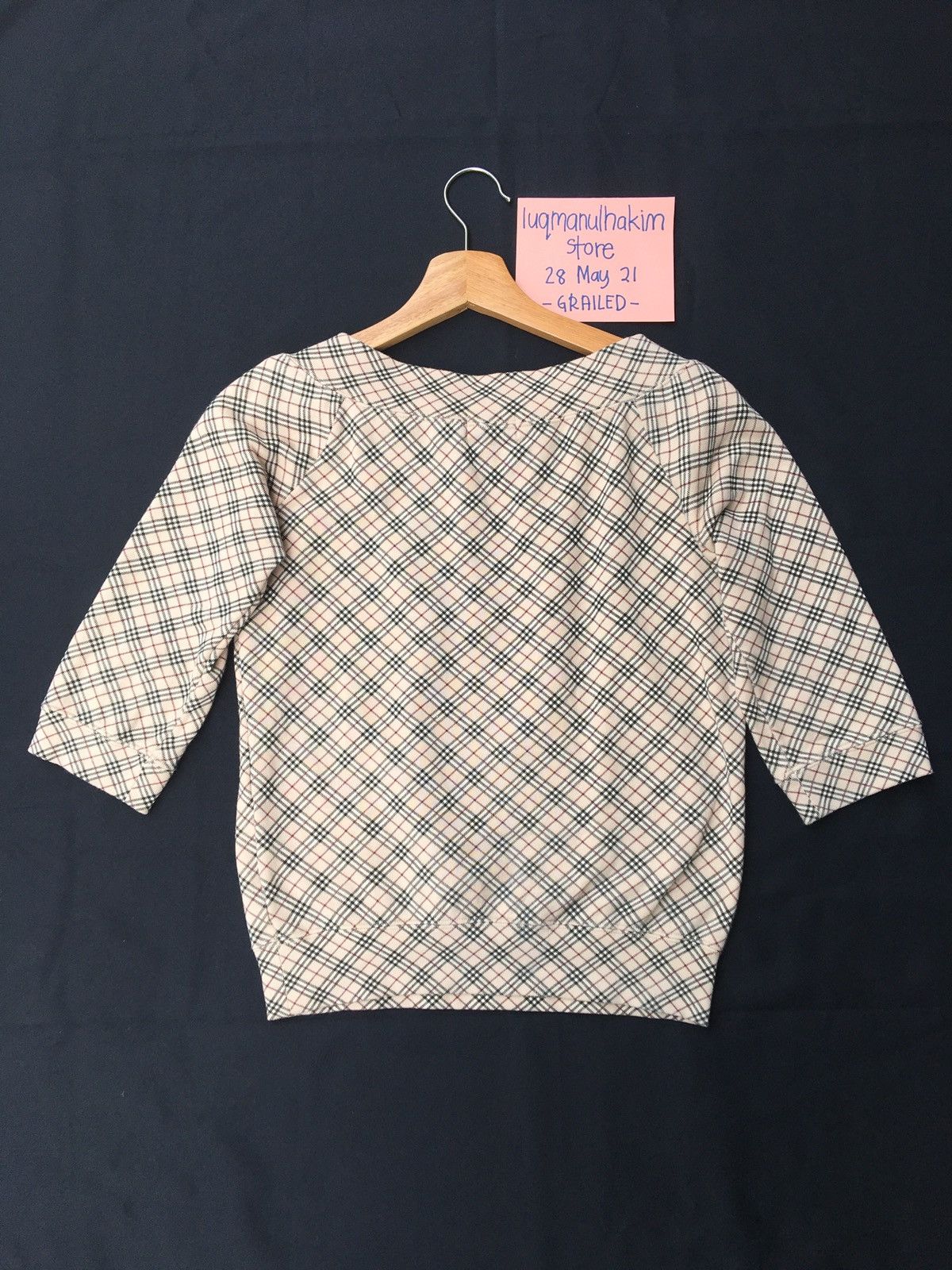 Burberry Vintage Burberry Checkered 3/4 Sleeves Shirt Size S / US 4 / IT 40 - 13 Thumbnail