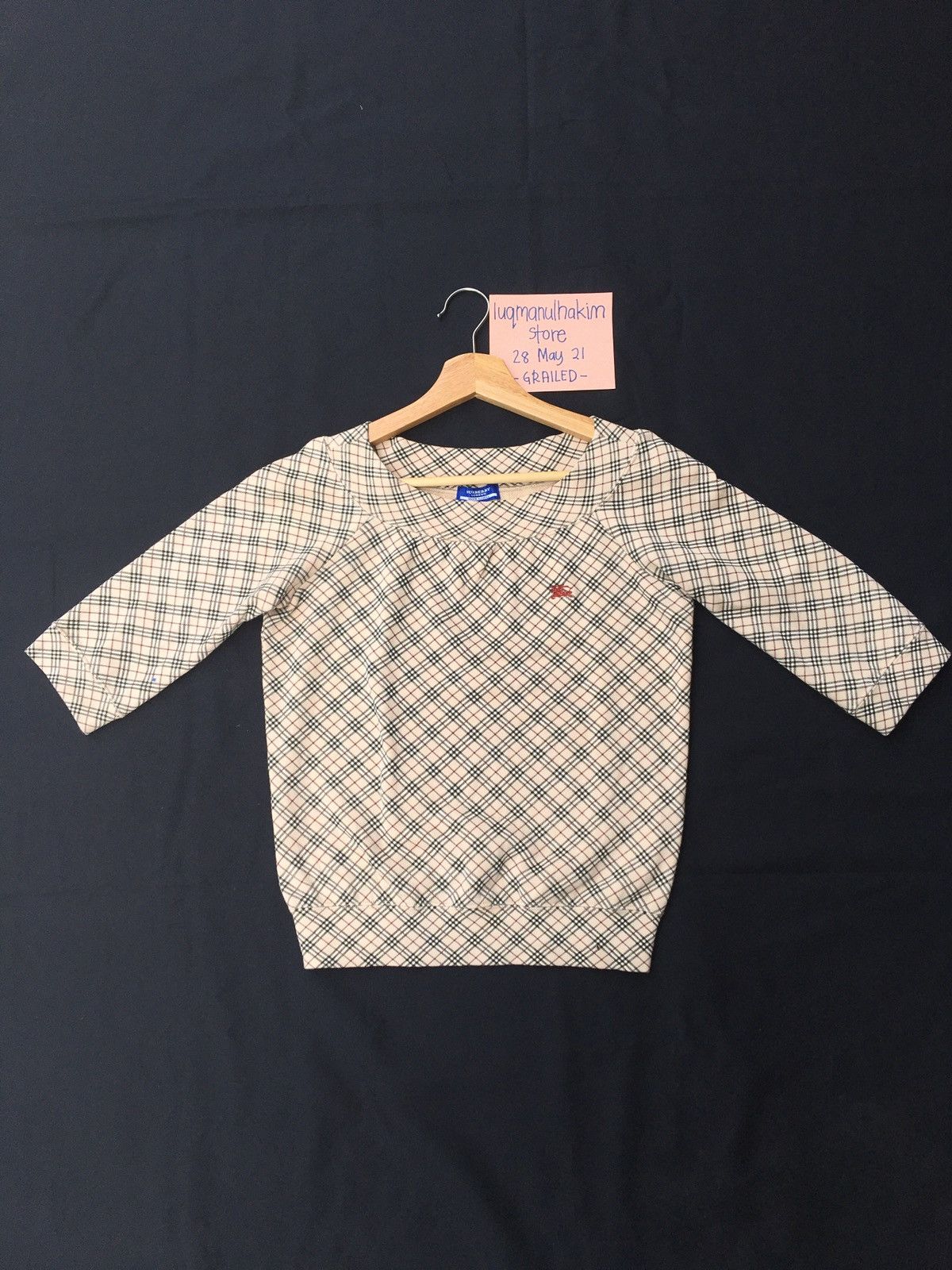 Burberry Vintage Burberry Checkered 3/4 Sleeves Shirt Size S / US 4 / IT 40 - 2 Thumbnail