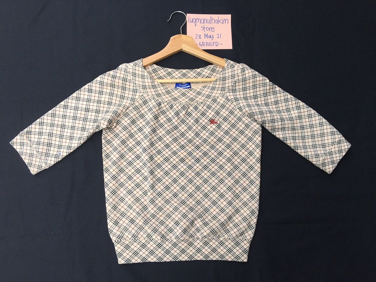 Burberry Vintage Burberry Checkered 3/4 Sleeves Shirt Size S / US 4 / IT 40 - 1 Thumbnail