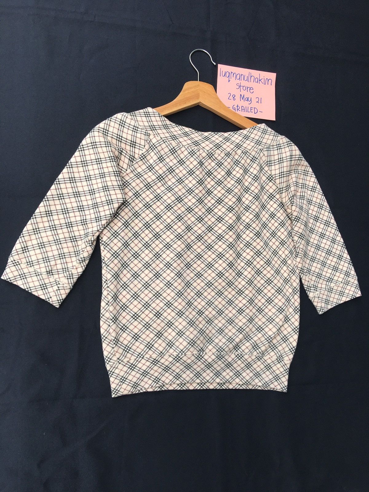 Burberry Vintage Burberry Checkered 3/4 Sleeves Shirt Size S / US 4 / IT 40 - 14 Thumbnail