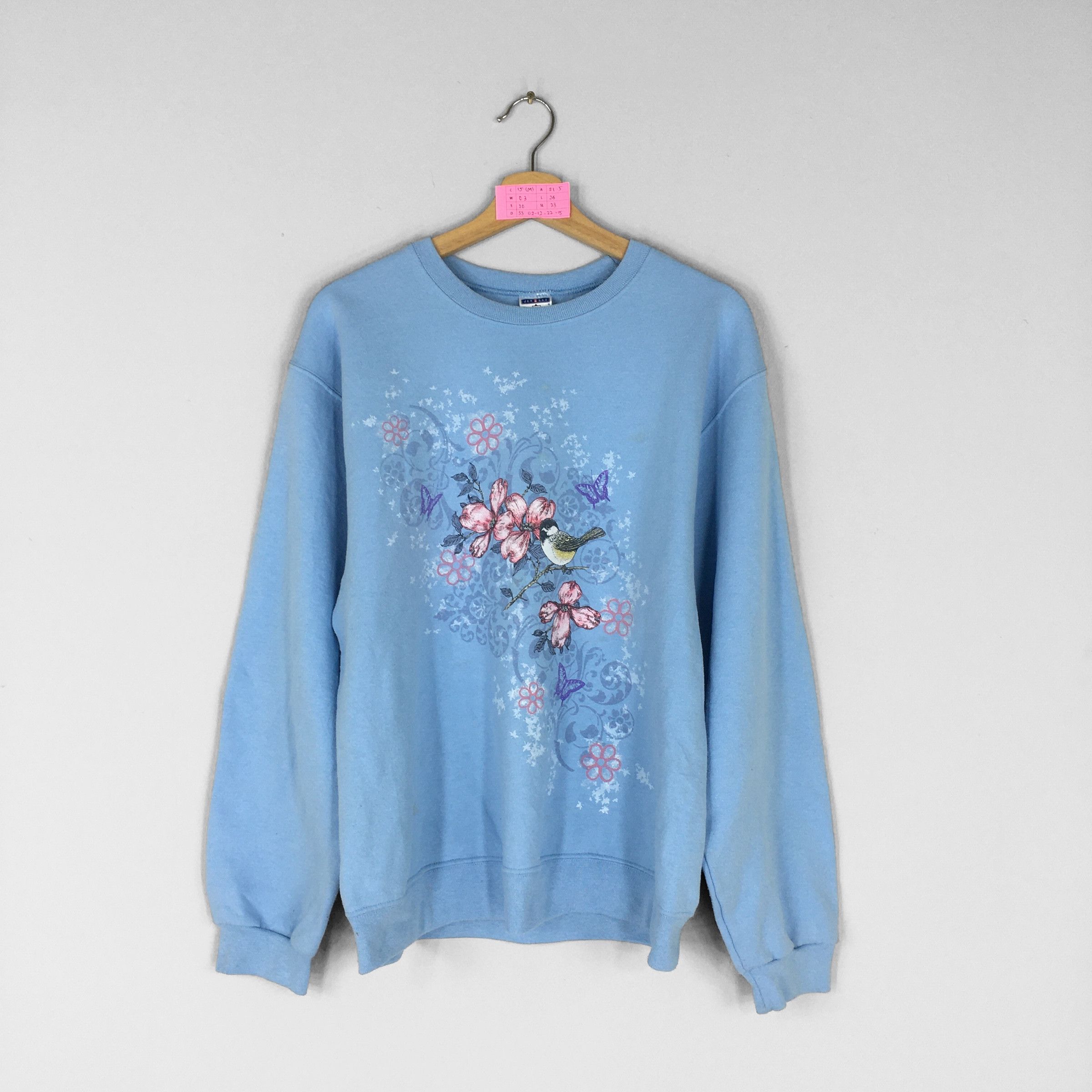Vintage BIRD LIFE Pop Art Crewneck Sweatshirt Big Image