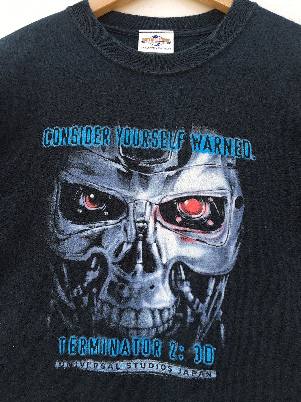 Universal Studios Vintage 1991 Terminator 2 Consider Yourself Warned Tshirt Size US S / EU 44-46 / 1 - 6 Thumbnail