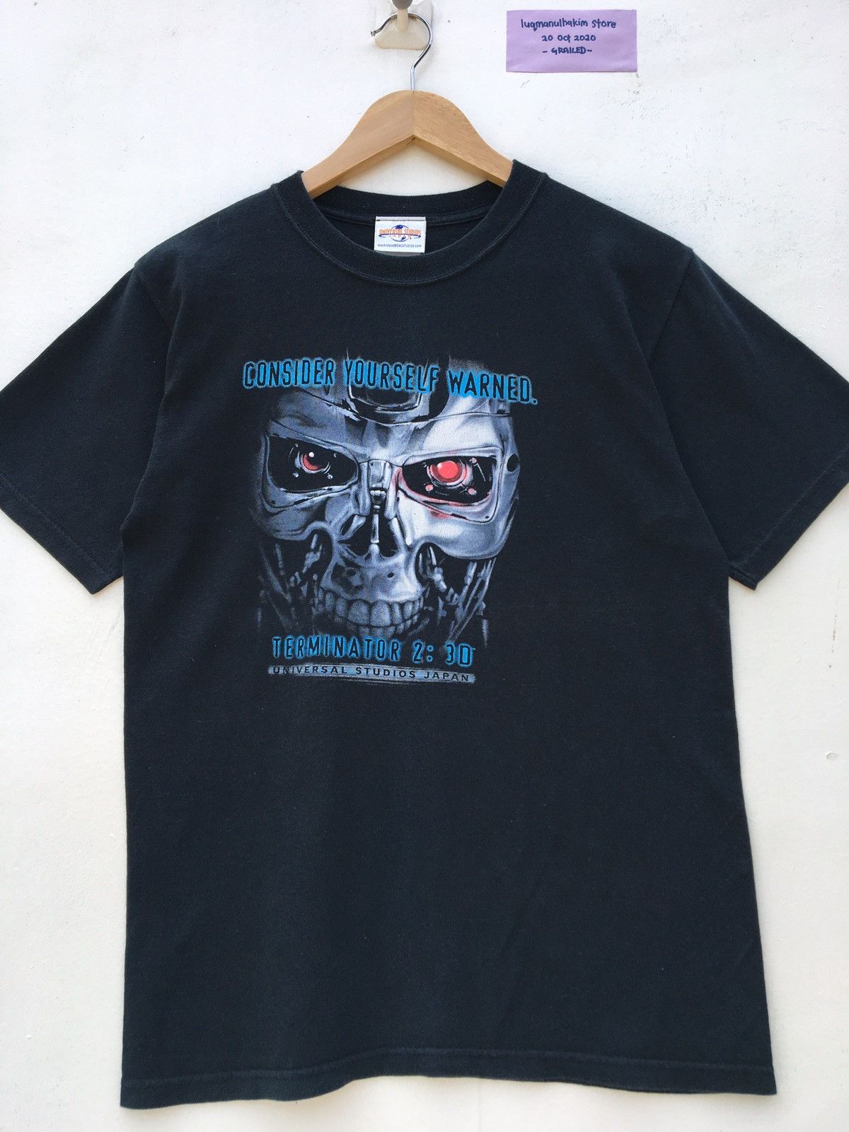 Universal Studios Vintage 1991 Terminator 2 Consider Yourself Warned Tshirt Size US S / EU 44-46 / 1 - 3 Thumbnail