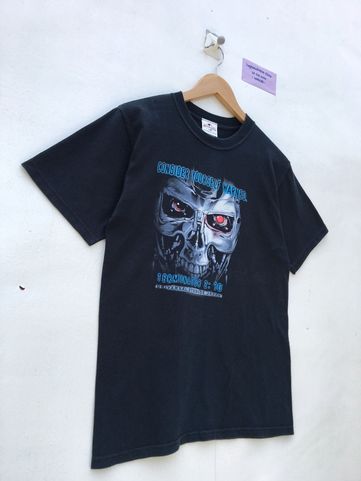 Universal Studios Vintage 1991 Terminator 2 Consider Yourself Warned Tshirt Size US S / EU 44-46 / 1 - 2 Thumbnail