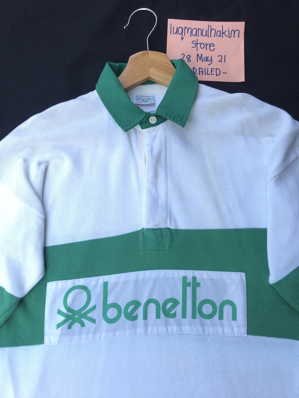 United Colors Of Benetton VtgUnited Colors of Benetton PoloShirt wore byPablo Escobar Size US M / EU 48-50 / 2 - 6 Thumbnail