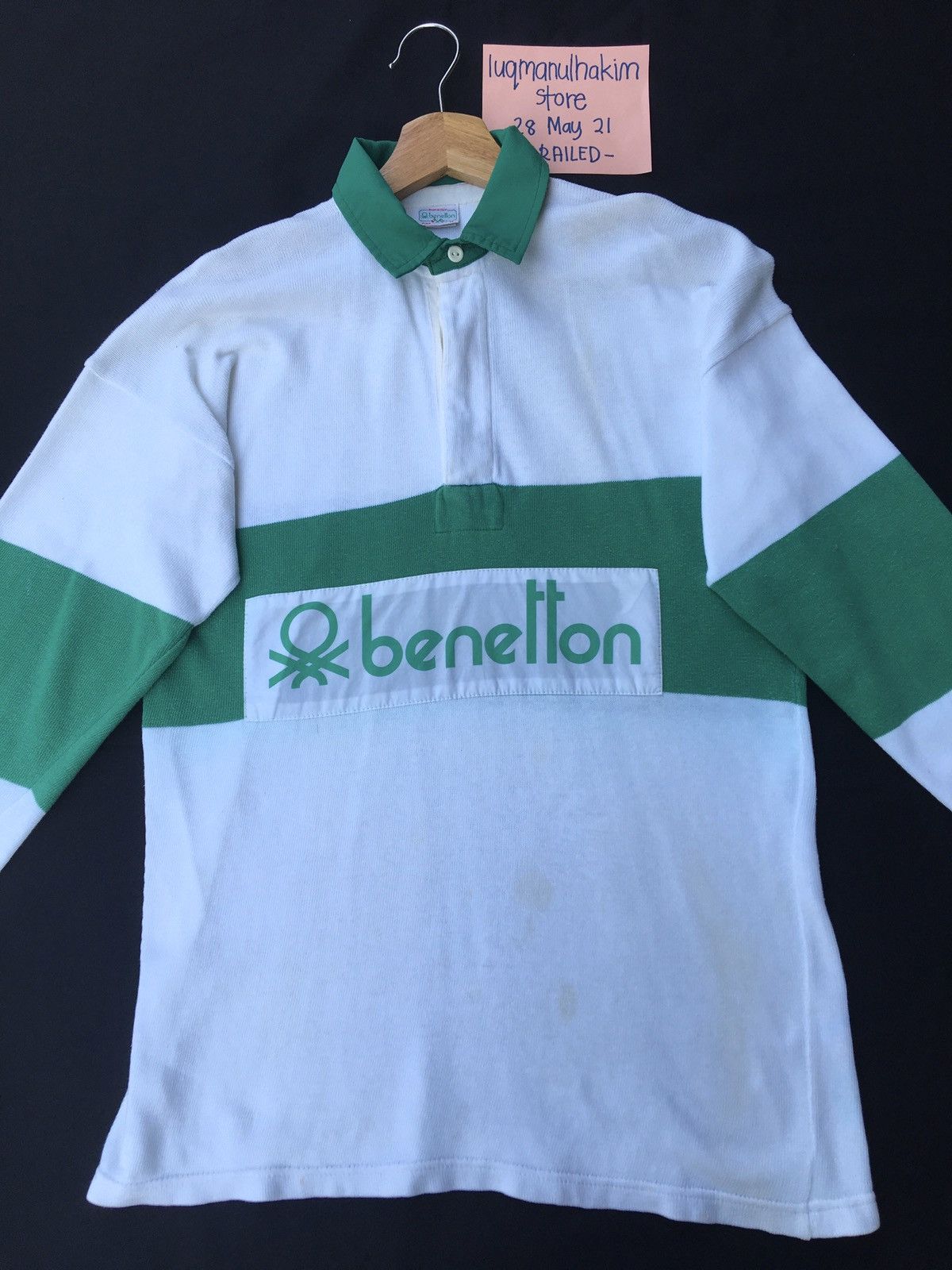United Colors Of Benetton VtgUnited Colors of Benetton PoloShirt wore byPablo Escobar Size US M / EU 48-50 / 2 - 2 Thumbnail