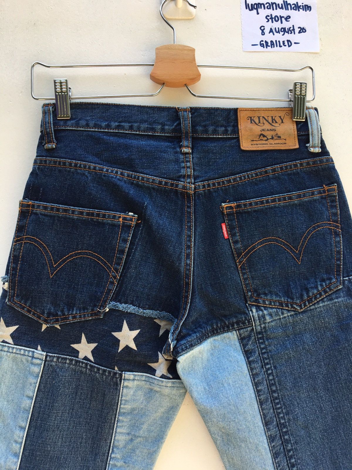 Hysteric Glamour Rare Kinky Jeans Hysteric Stars Patchwork Short Denim Jeans Size US 28 / EU 44 - 15 Thumbnail