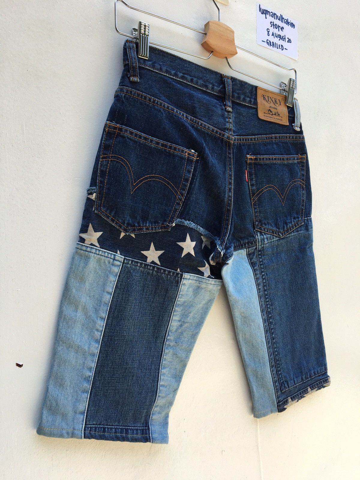 Hysteric Glamour Rare Kinky Jeans Hysteric Stars Patchwork Short Denim Jeans Size US 28 / EU 44 - 12 Thumbnail