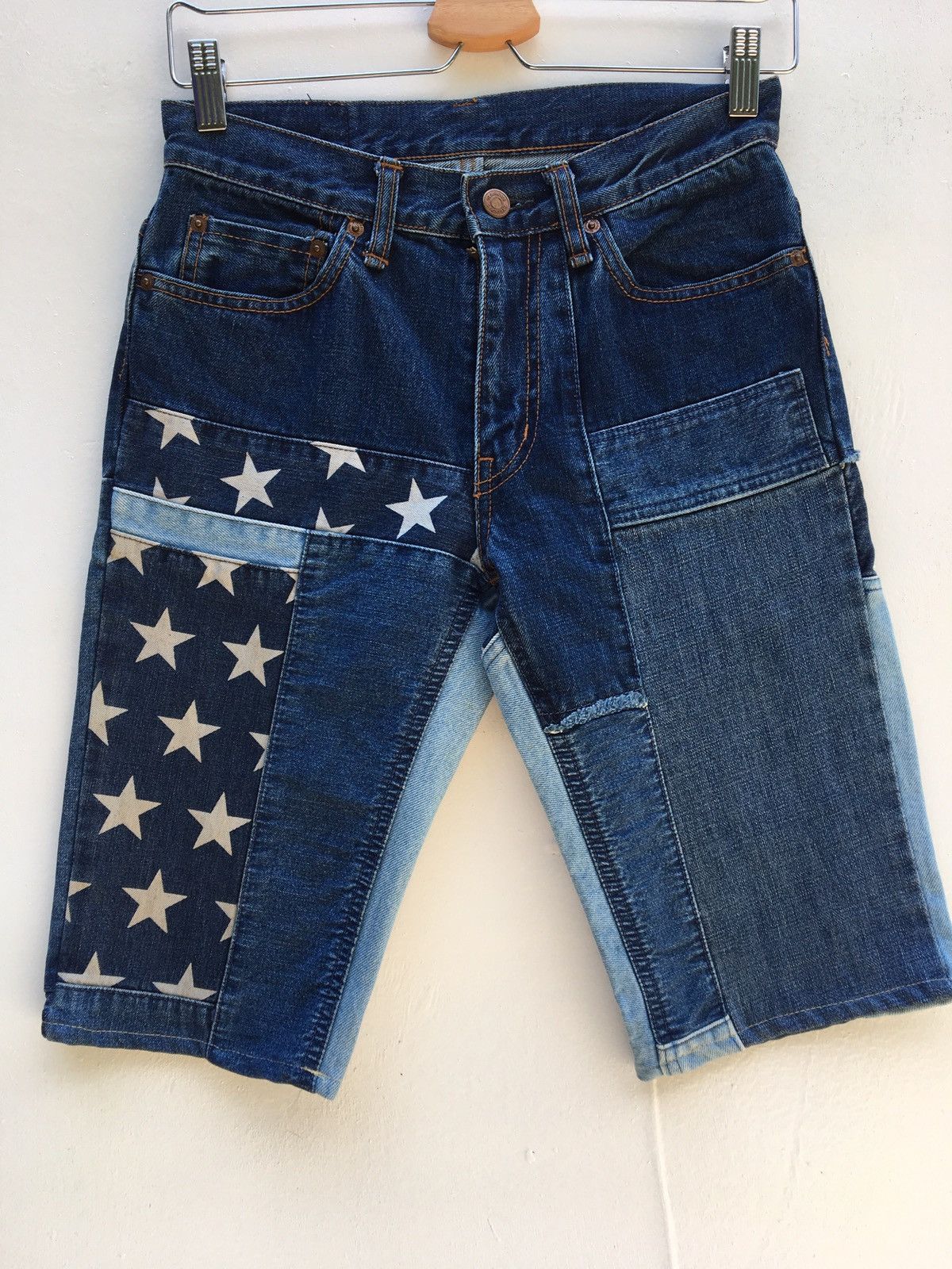 Hysteric Glamour Rare Kinky Jeans Hysteric Stars Patchwork Short Denim Jeans Size US 28 / EU 44 - 4 Thumbnail