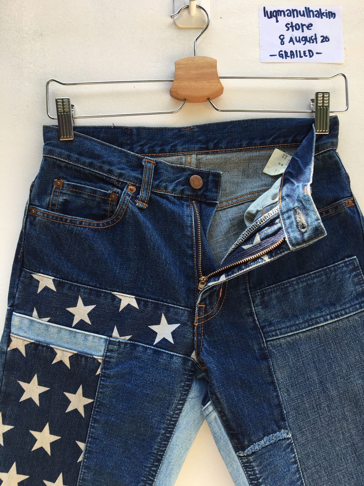 Hysteric Glamour Rare Kinky Jeans Hysteric Stars Patchwork Short Denim Jeans Size US 28 / EU 44 - 5 Thumbnail