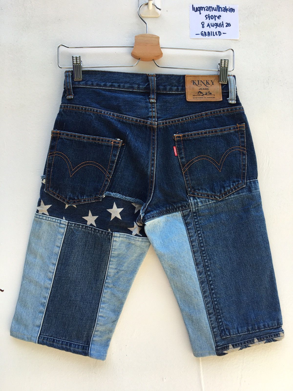 Hysteric Glamour Rare Kinky Jeans Hysteric Stars Patchwork Short Denim Jeans Size US 28 / EU 44 - 11 Thumbnail