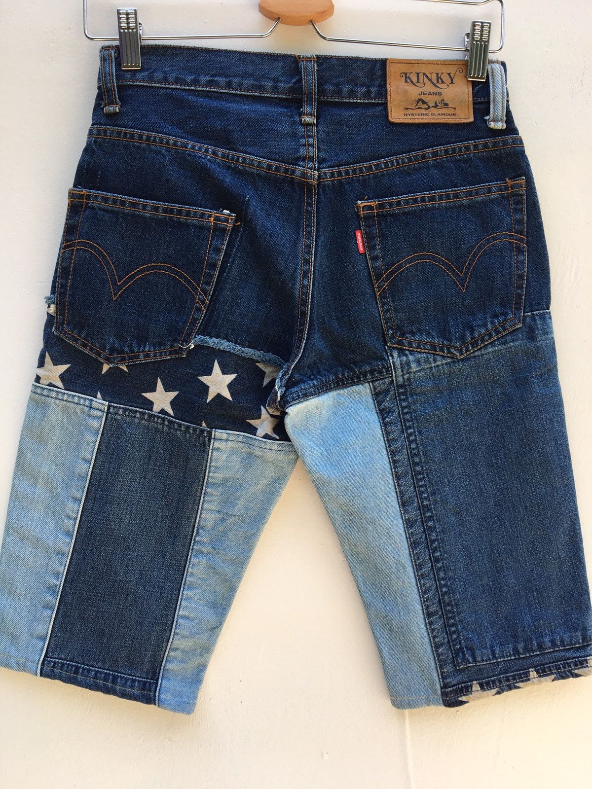 Hysteric Glamour Rare Kinky Jeans Hysteric Stars Patchwork Short Denim Jeans Size US 28 / EU 44 - 20 Thumbnail