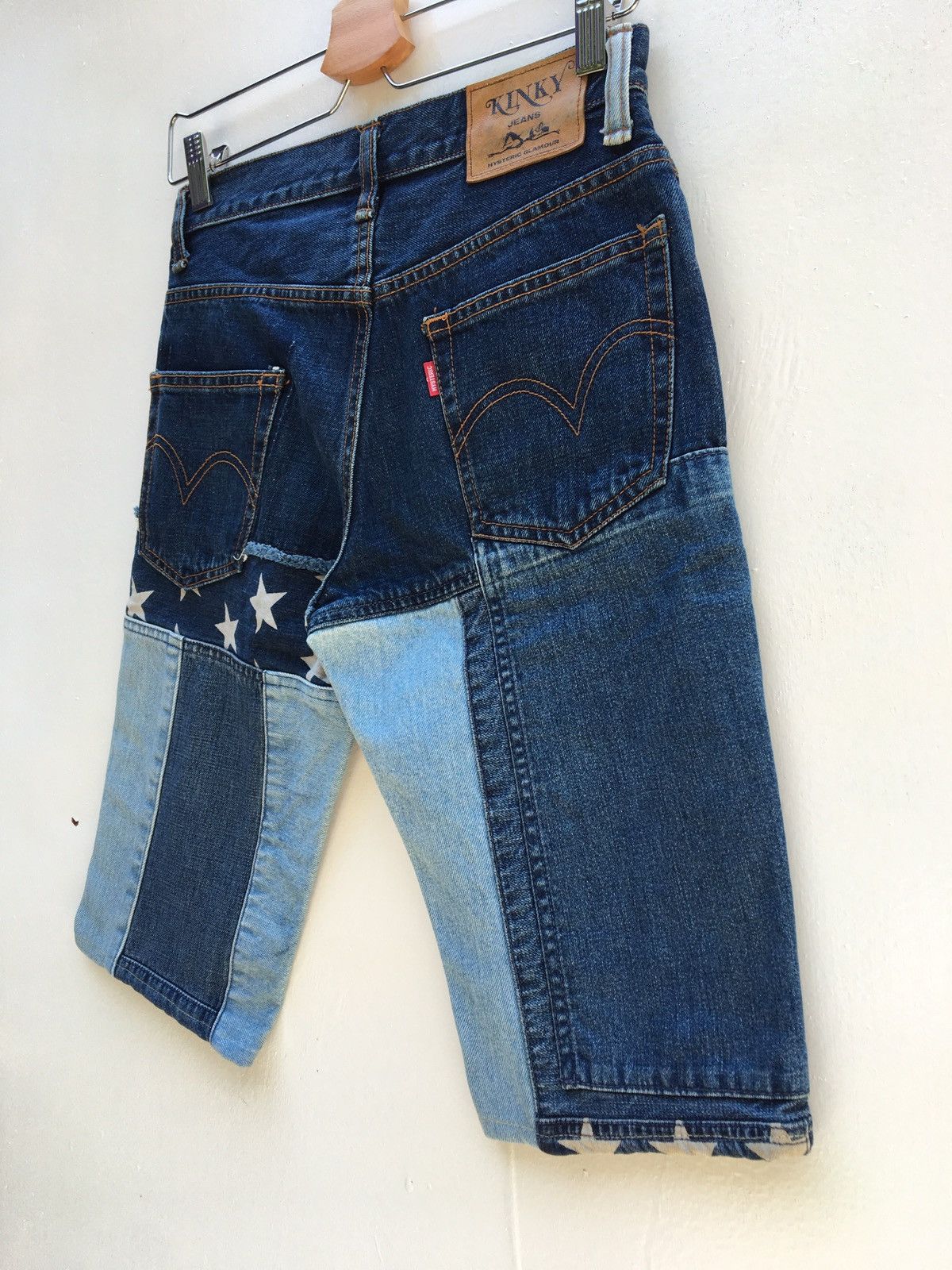 Hysteric Glamour Rare Kinky Jeans Hysteric Stars Patchwork Short Denim Jeans Size US 28 / EU 44 - 13 Thumbnail