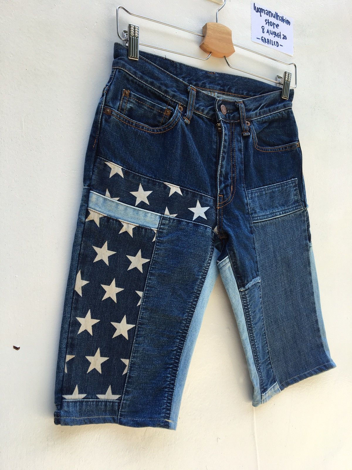 Hysteric Glamour Rare Kinky Jeans Hysteric Stars Patchwork Short Denim Jeans Size US 28 / EU 44 - 2 Thumbnail