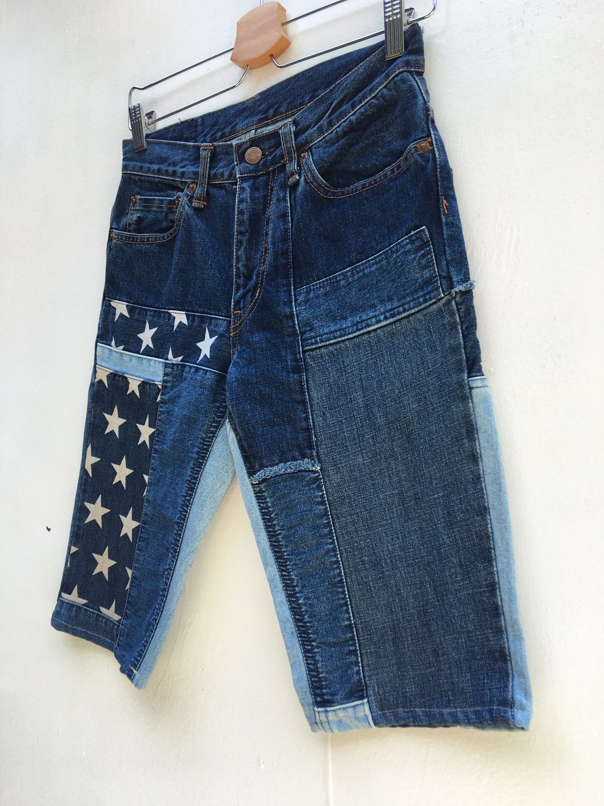 Hysteric Glamour Rare Kinky Jeans Hysteric Stars Patchwork Short Denim Jeans Size US 28 / EU 44 - 3 Thumbnail