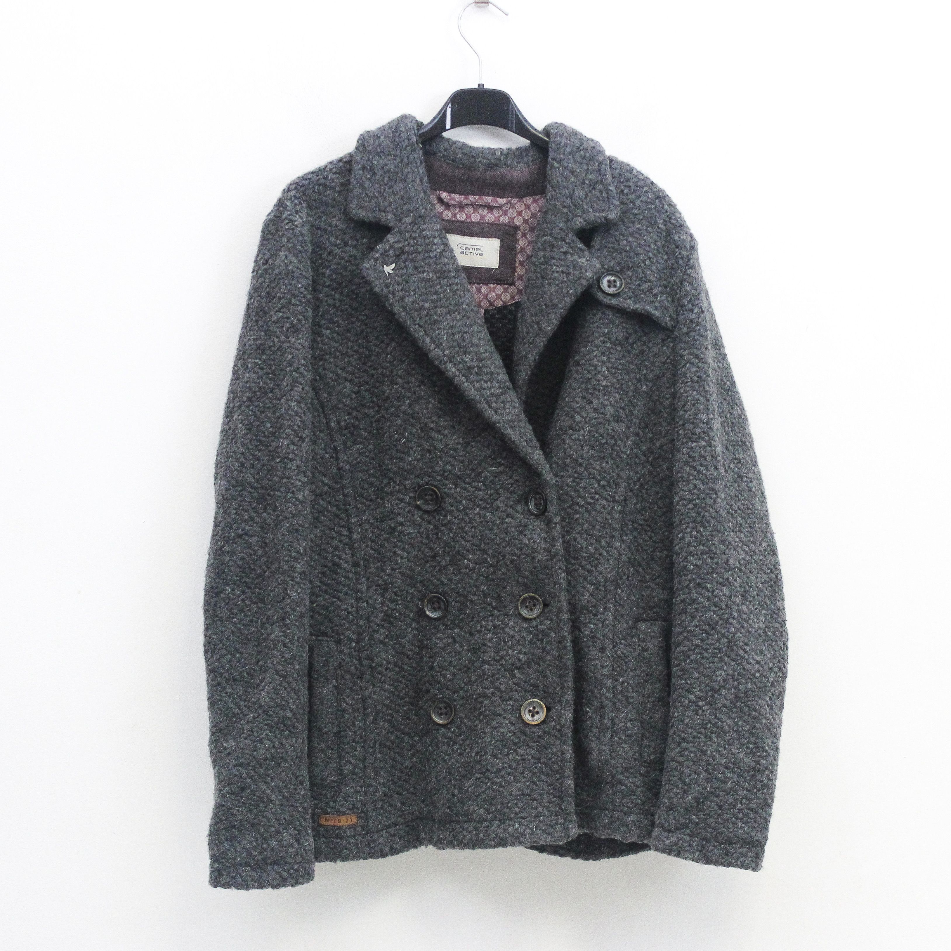 camel active UK 16 Wool US 12 Jacket EU 44 Coat Double Breasted Winter Size L / US 10 / IT 46 - 1 Thumbnail