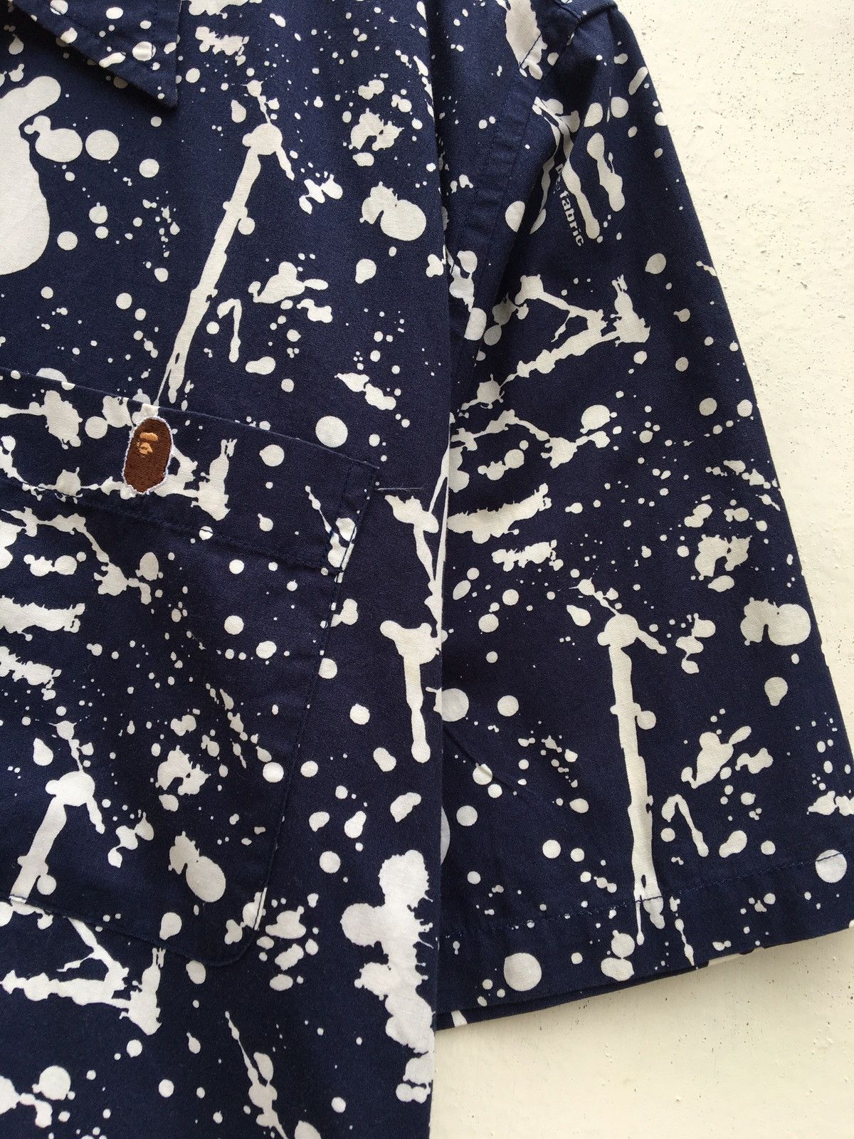 Bape Paint Splatter Button Up S/S Shirt Size US M / EU 48-50 / 2 - 8 Thumbnail