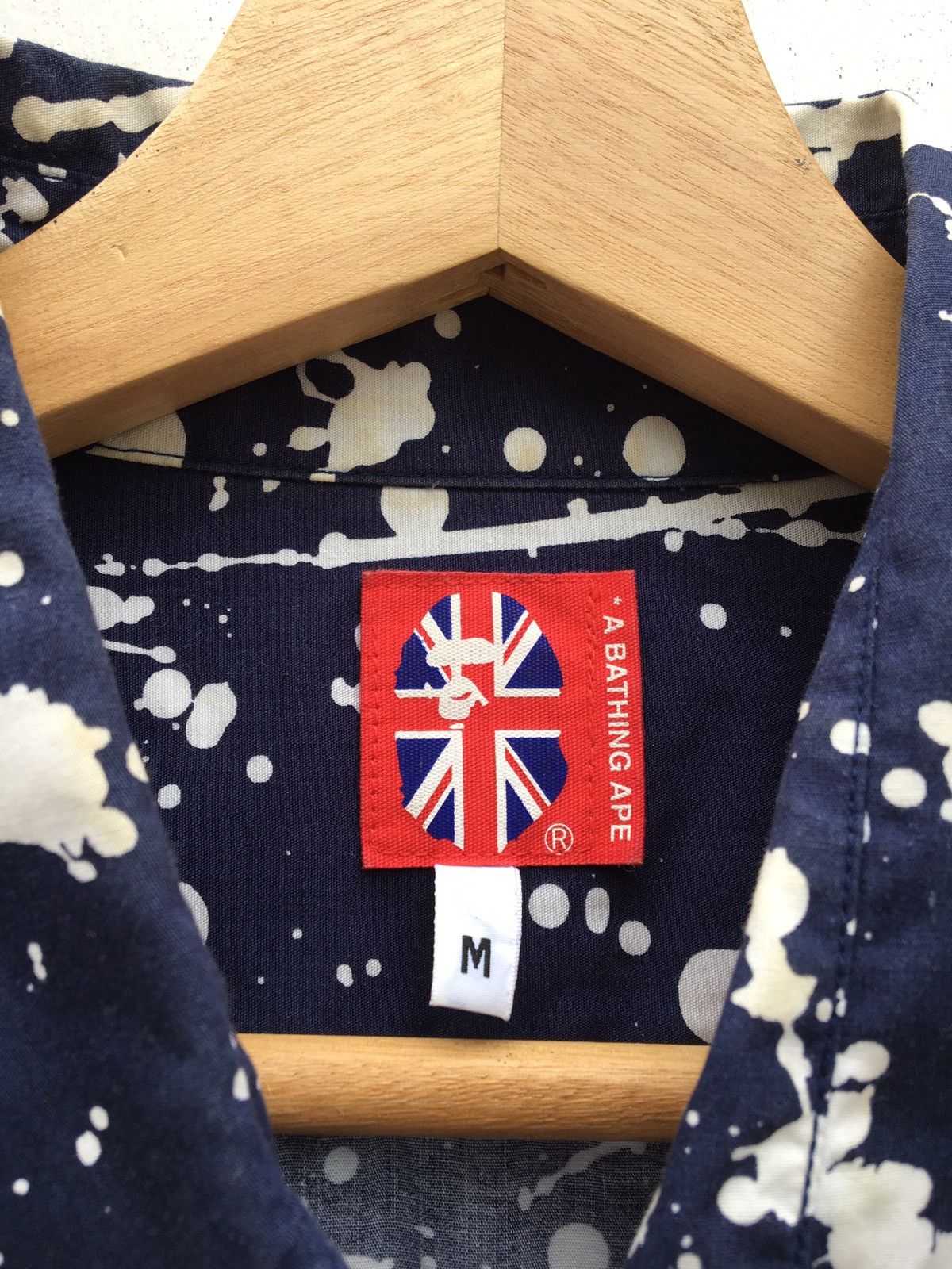 Bape Paint Splatter Button Up S/S Shirt Size US M / EU 48-50 / 2 - 7 Thumbnail