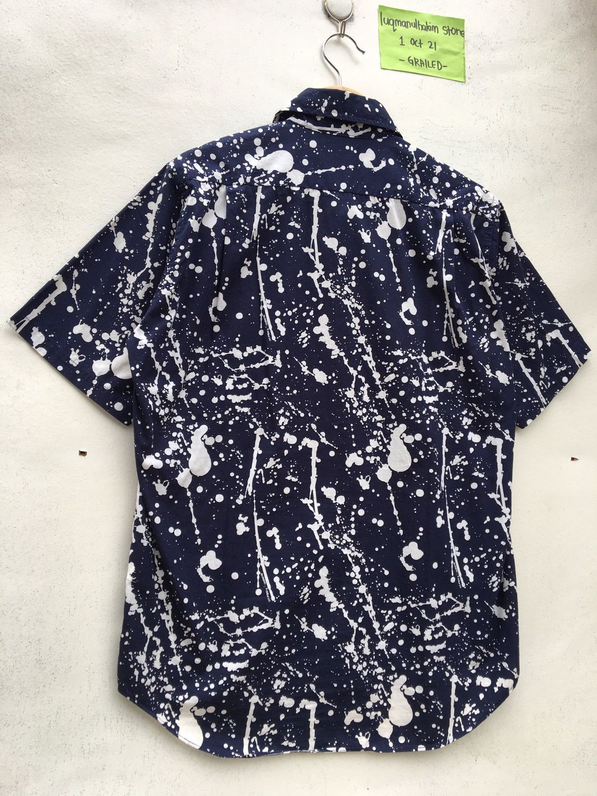 Bape Paint Splatter Button Up S/S Shirt Size US M / EU 48-50 / 2 - 13 Thumbnail