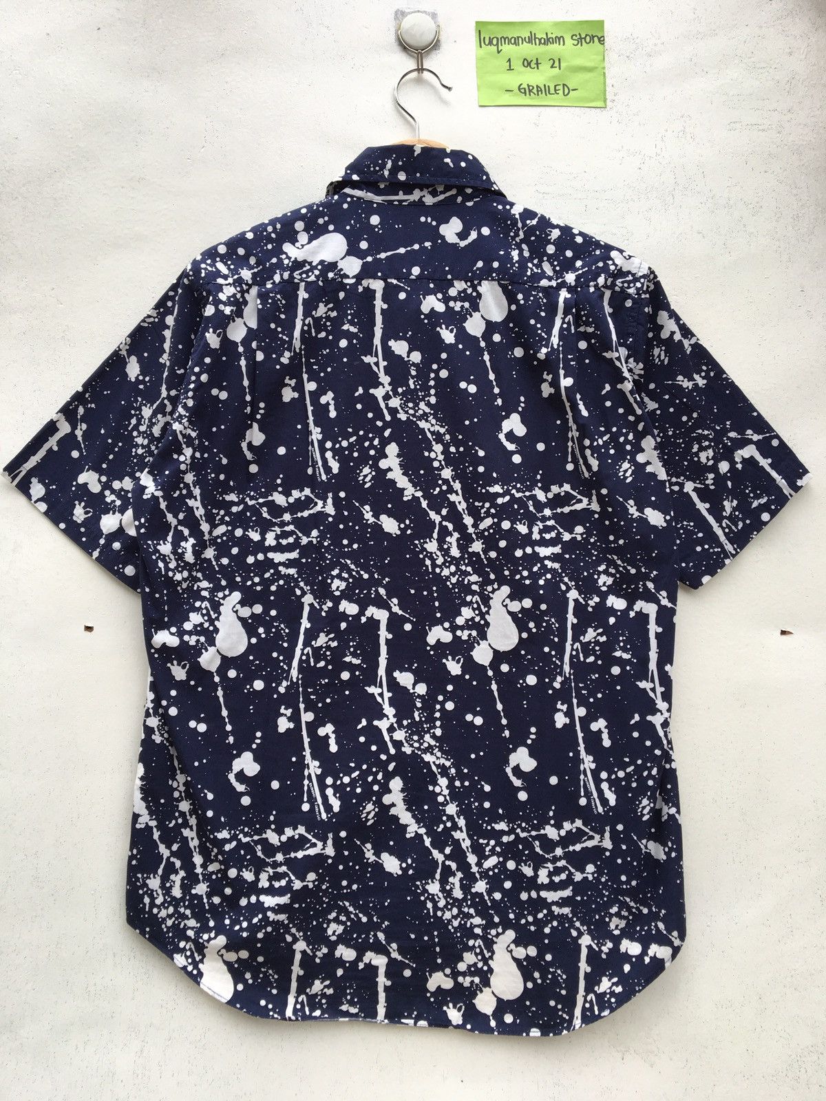 Bape Paint Splatter Button Up S/S Shirt Size US M / EU 48-50 / 2 - 12 Thumbnail
