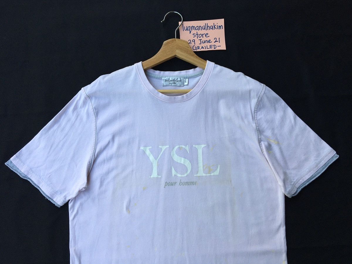 Yves Saint Laurent Vintage YSL Yves Saint Laurent Spellout Logo Tshirt Size US M / EU 48-50 / 2 - 6 Thumbnail