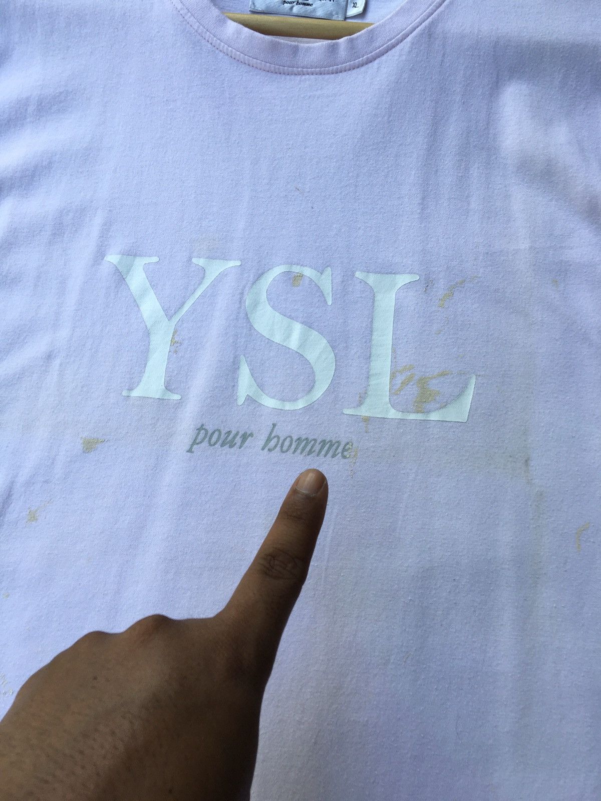 Yves Saint Laurent Vintage YSL Yves Saint Laurent Spellout Logo Tshirt Size US M / EU 48-50 / 2 - 9 Thumbnail
