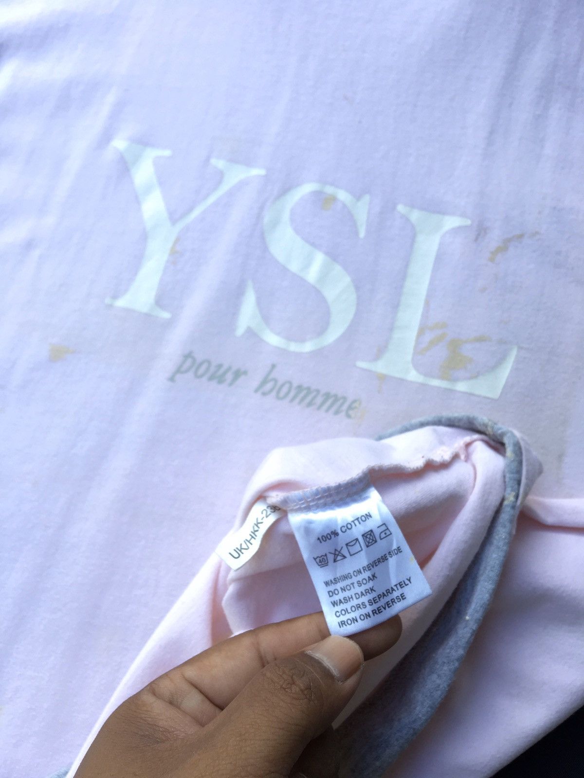 Yves Saint Laurent Vintage YSL Yves Saint Laurent Spellout Logo Tshirt Size US M / EU 48-50 / 2 - 12 Thumbnail