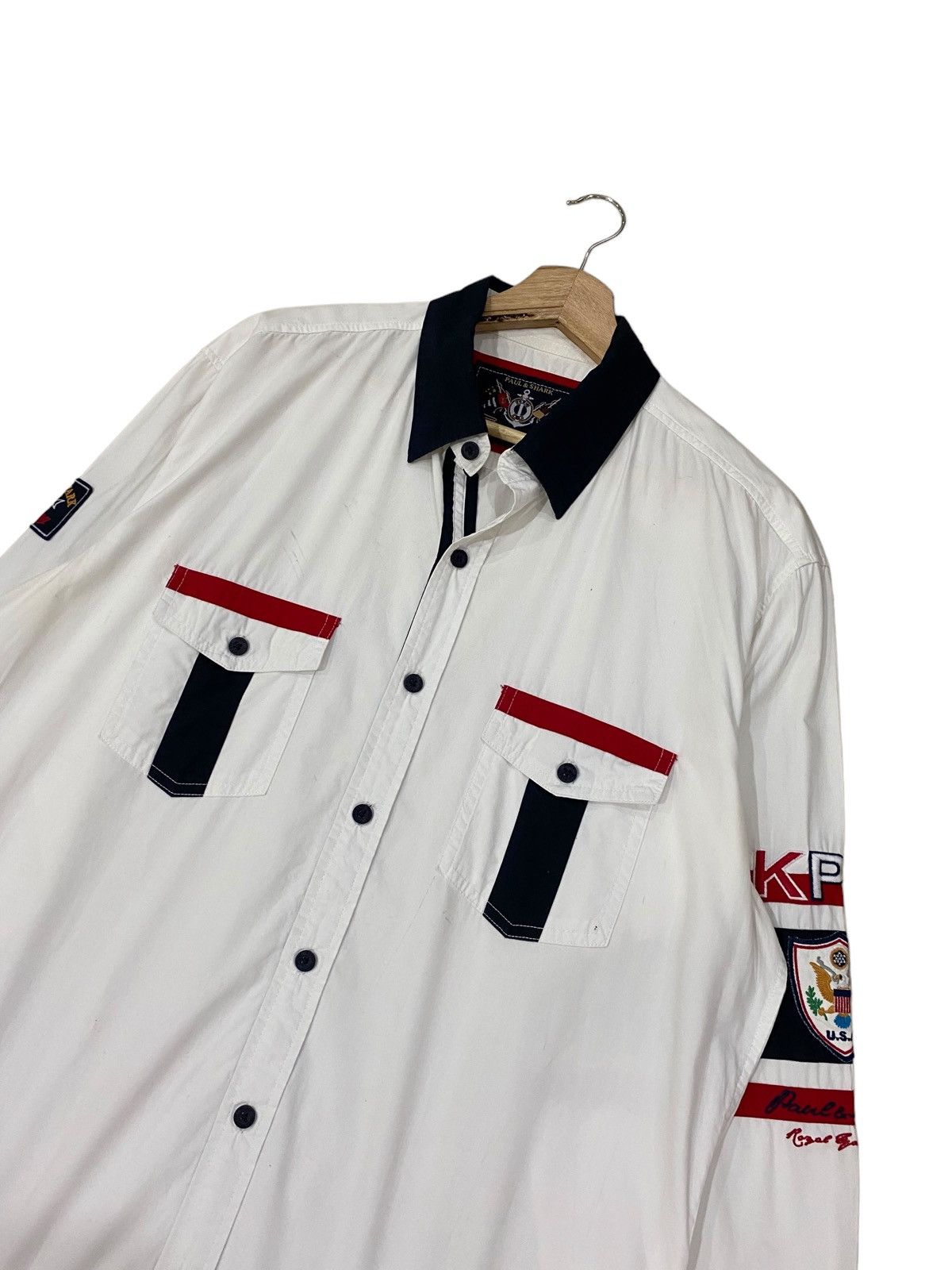 Paul & Shark ❄️ PAUL & SHARK YACHTING CLUB LONGSLEEVE SHIRT Size US L / EU 52-54 / 3 - 5 Thumbnail