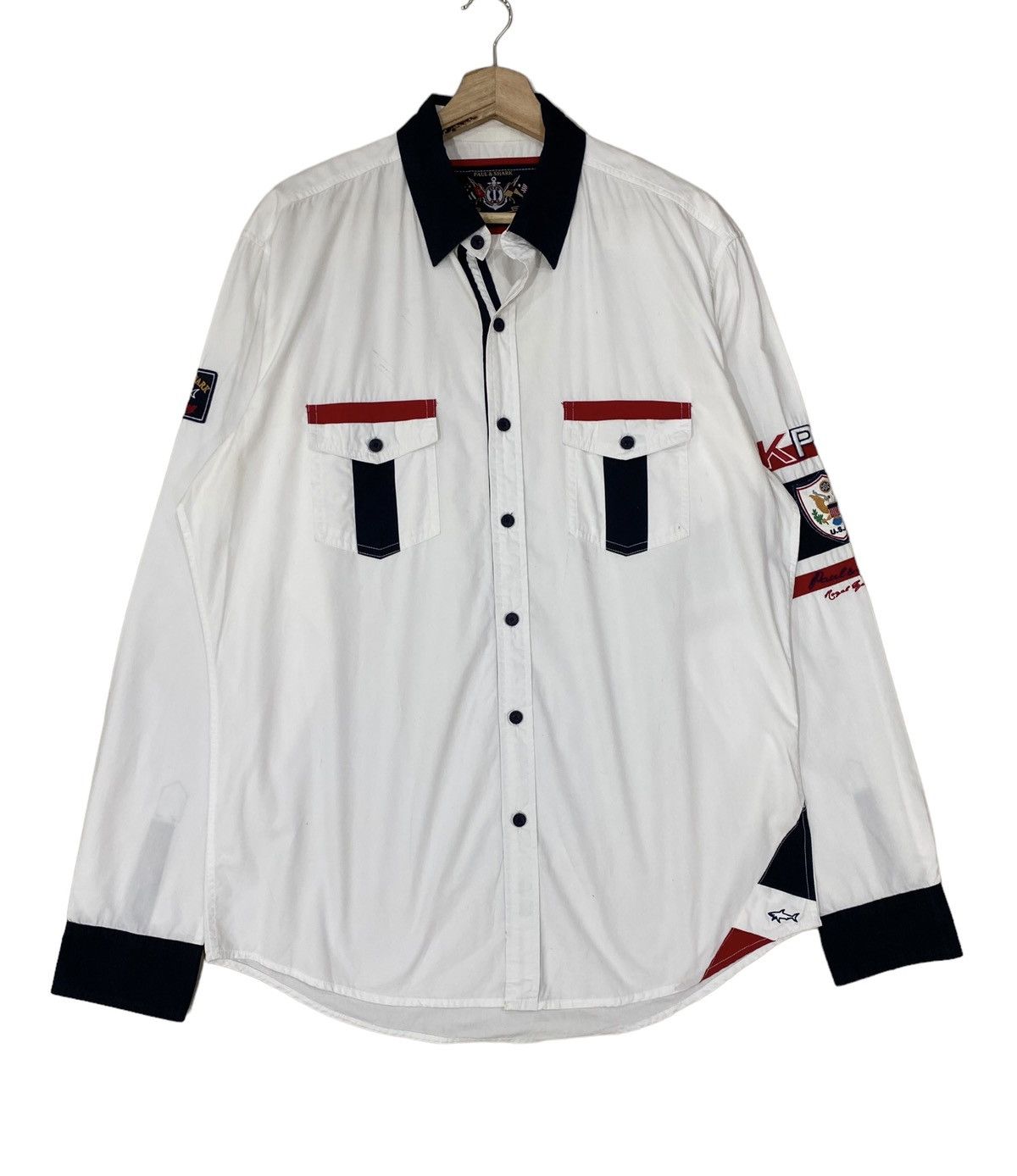 Paul & Shark ❄️ PAUL & SHARK YACHTING CLUB LONGSLEEVE SHIRT Size US L / EU 52-54 / 3 - 1 Thumbnail