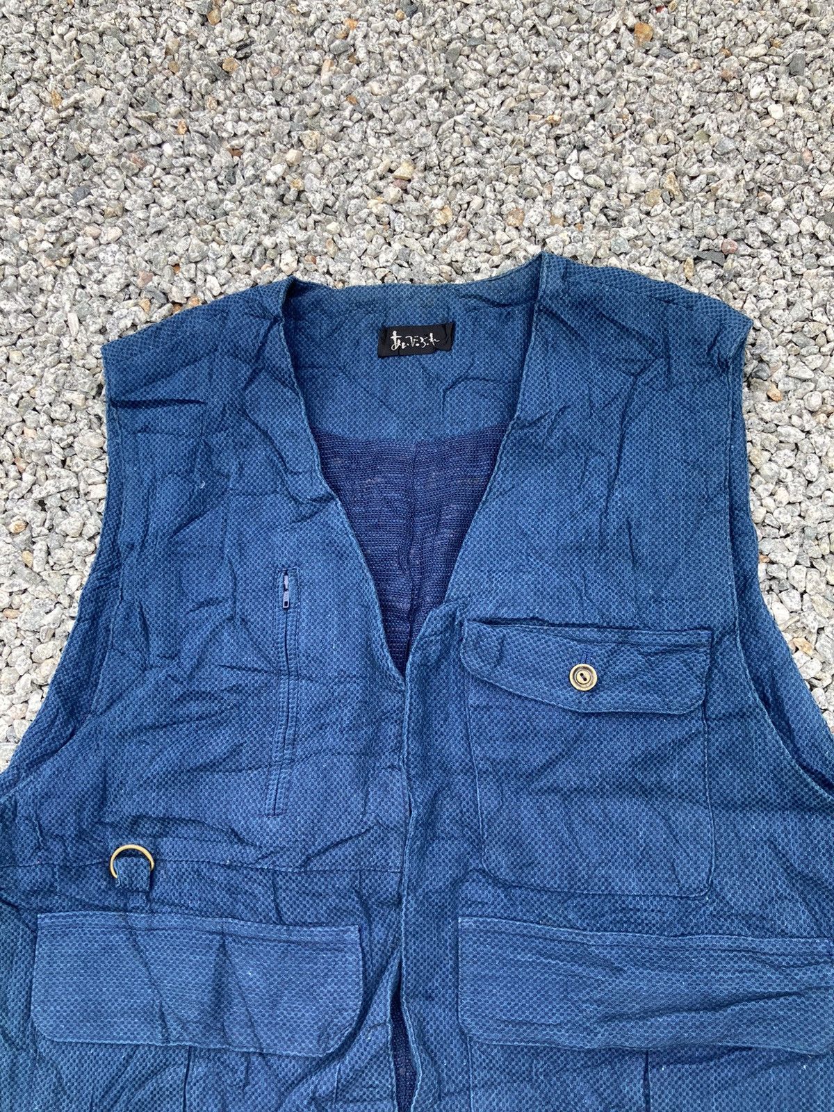 Japanese Brand INDIGO MULTIPOCKET TACTICAL VEST Size US L / EU 52-54 / 3 - 4 Thumbnail
