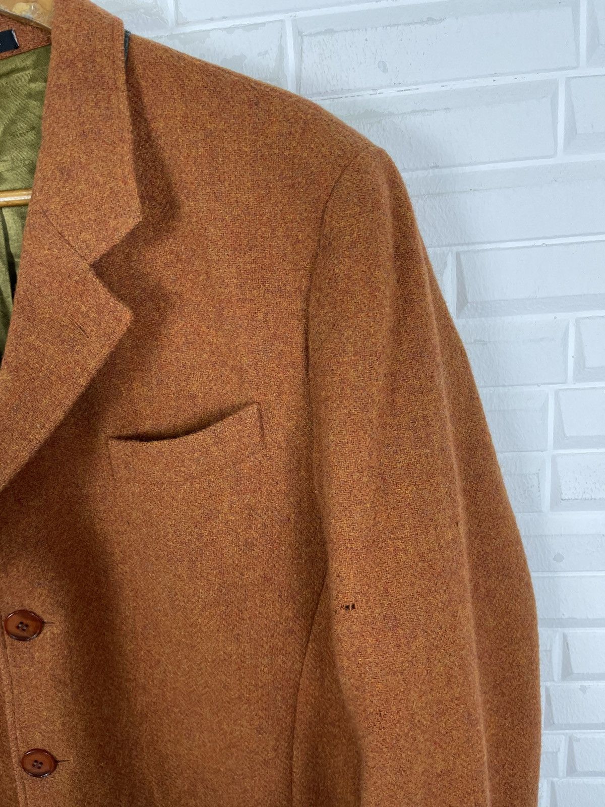 agnes b. Vintage AGNES.B HOMME Tweed Wool Blazer France Made Size 52S - 3 Thumbnail