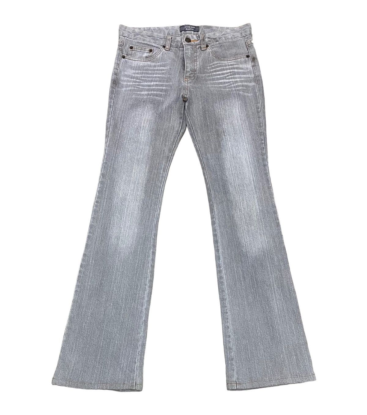 image of Archival Clothing Jouer Aux Echecs Flared Jeans in Grey, Women's (Size 29)