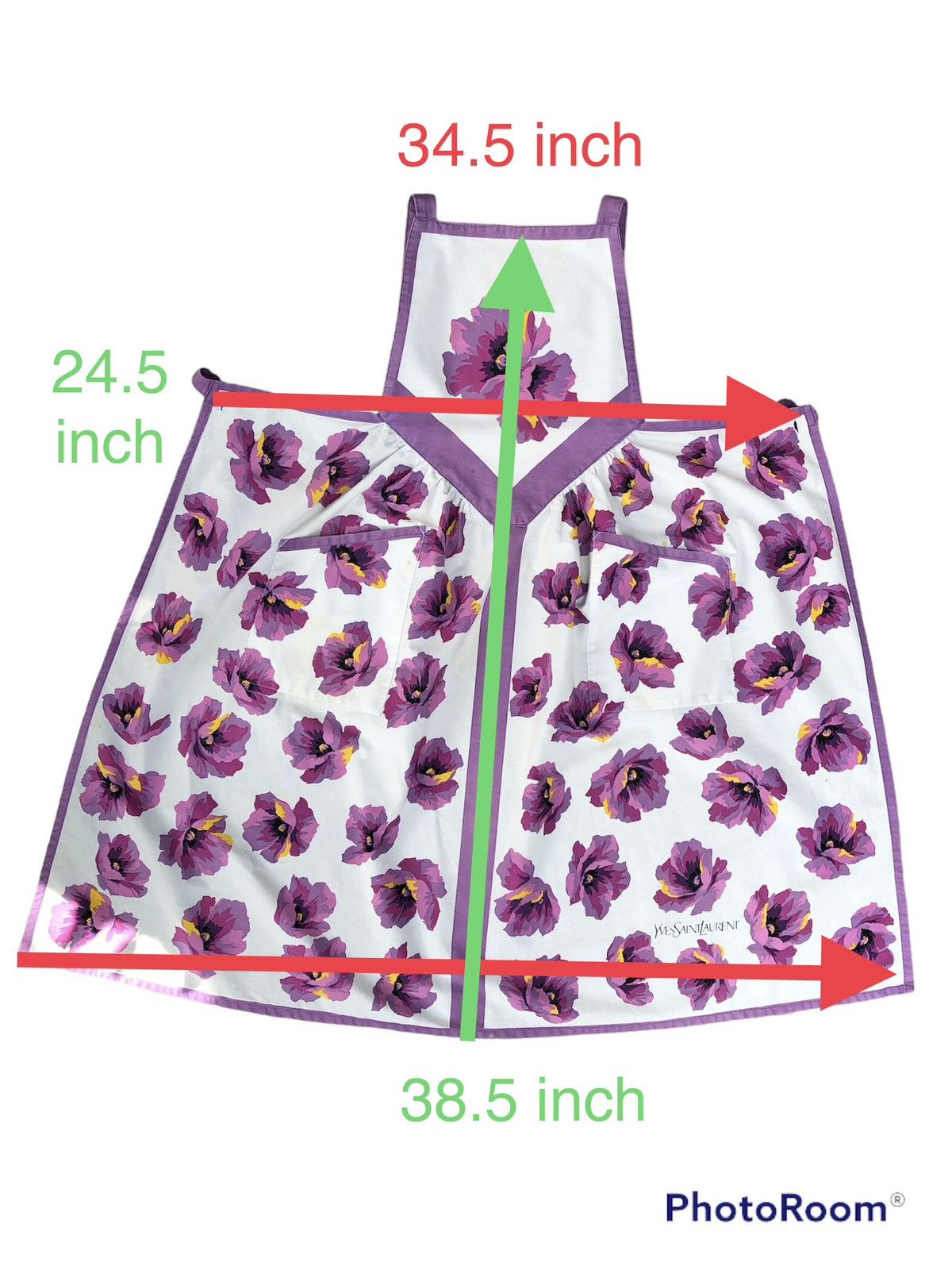 Yves Saint Laurent Vintage YVESSAINTLAURENT Flower Design Apron Size ONE SIZE - 3 Thumbnail