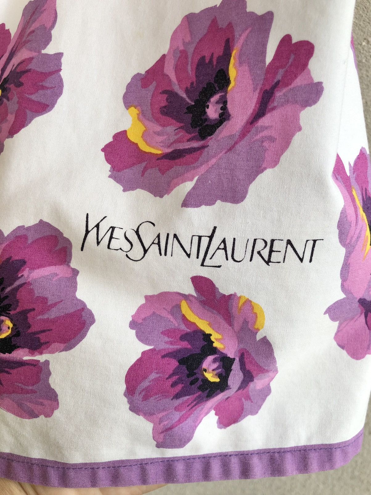 Yves Saint Laurent Vintage YVESSAINTLAURENT Flower Design Apron Size ONE SIZE - 6 Thumbnail