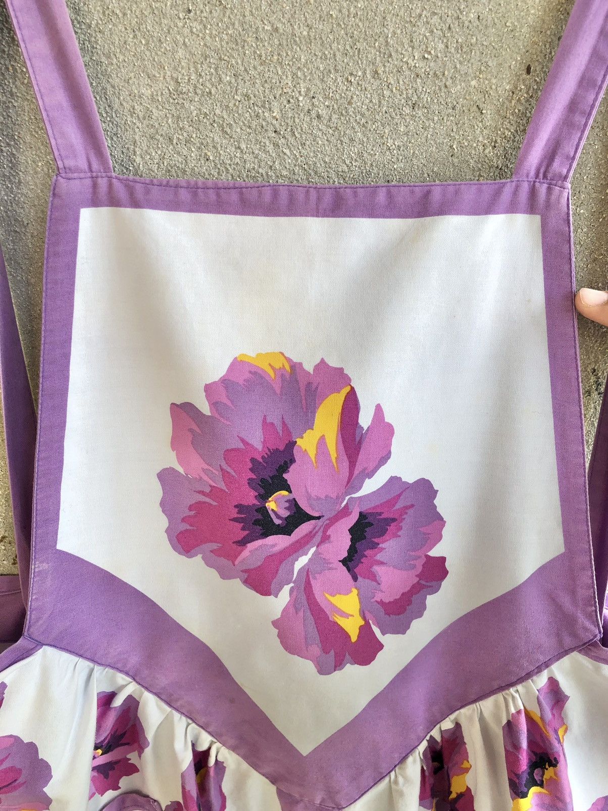 Yves Saint Laurent Vintage YVESSAINTLAURENT Flower Design Apron Size ONE SIZE - 4 Thumbnail