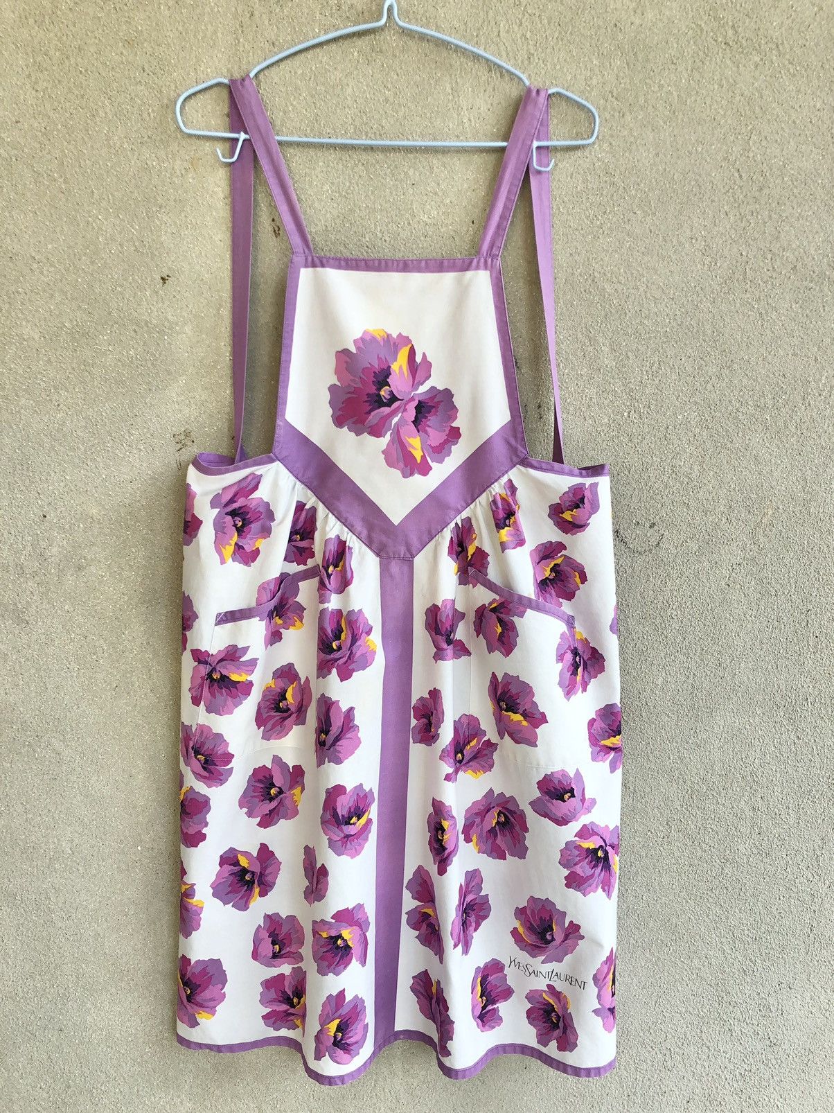 Yves Saint Laurent Vintage YVESSAINTLAURENT Flower Design Apron Size ONE SIZE - 1 Thumbnail