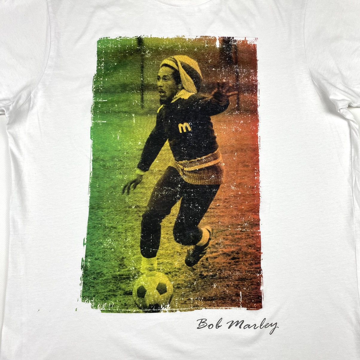 Rap Tees Vintage Bob Marley 'Soccer 77' T Shirt Tee Streetwear Hype Size US XL / EU 56 / 4 - 2 Thumbnail