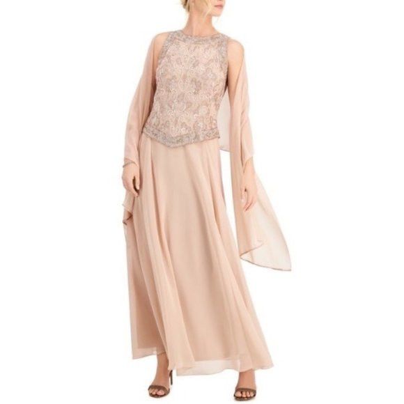j kara evening dresses J Kara Long Mother of the Bride Dress Sale – The Dress Outlet