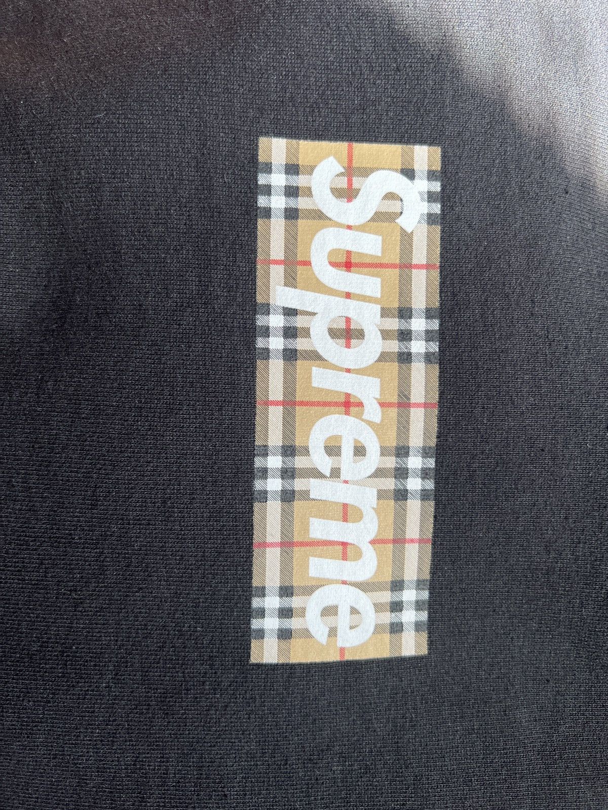 Burberry × Supreme Supreme x Burberry Black XL Box Logo Hooded Sweatshirt Size US XL / EU 56 / 4 - 2 Thumbnail